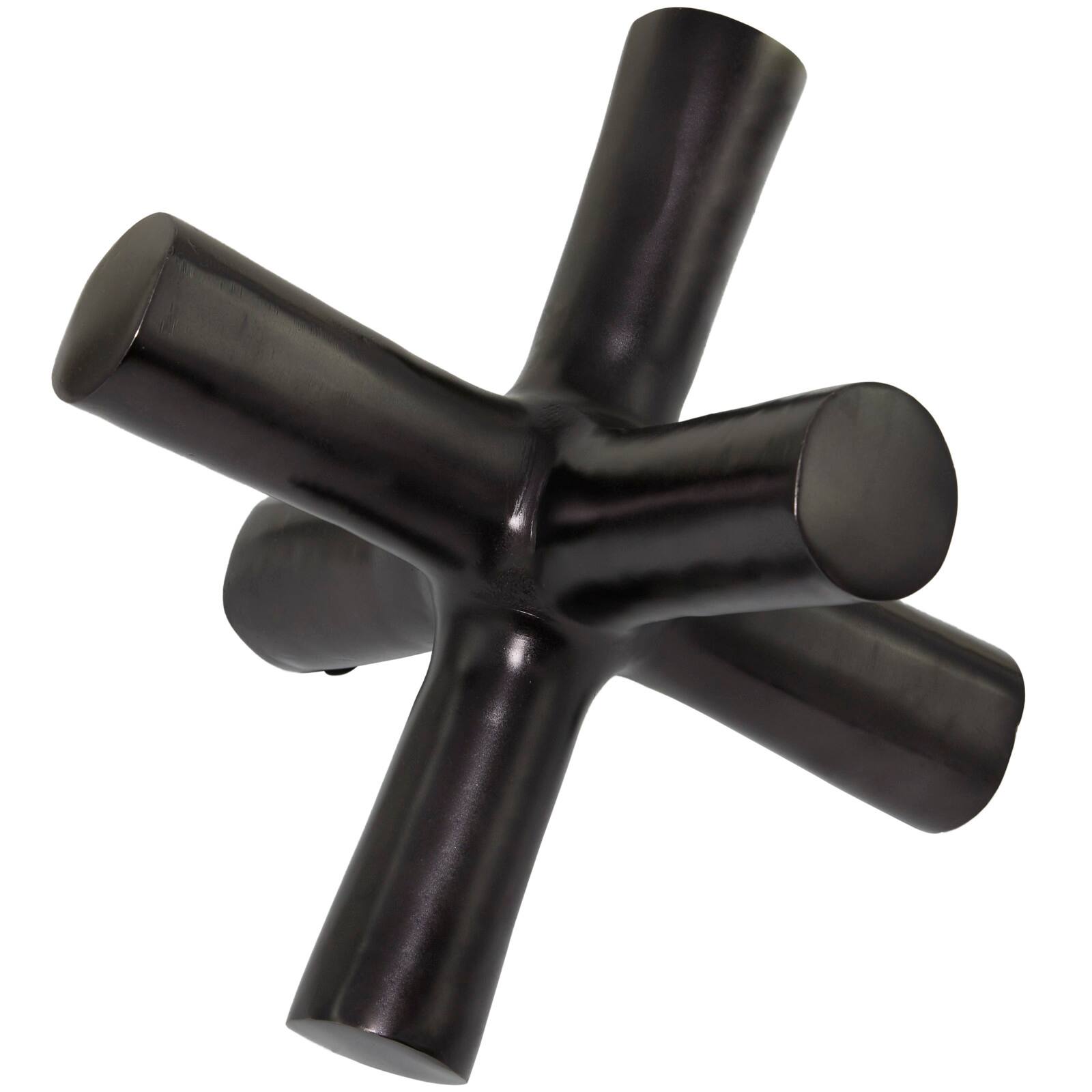Black Aluminum Jack Abstract Tabletop Sculpture