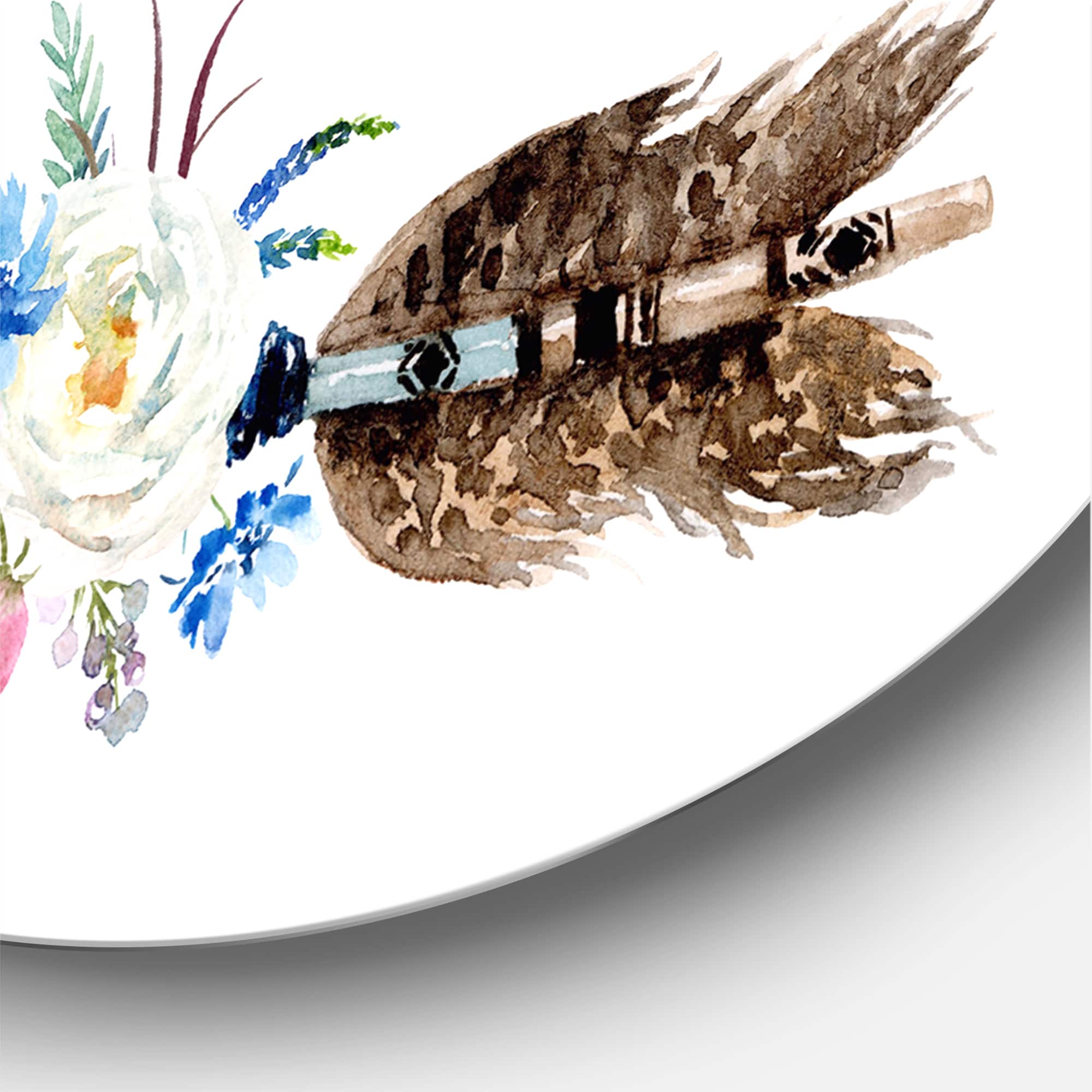 Designart - Ethnic Feathers and Flowers On Native Arrows I