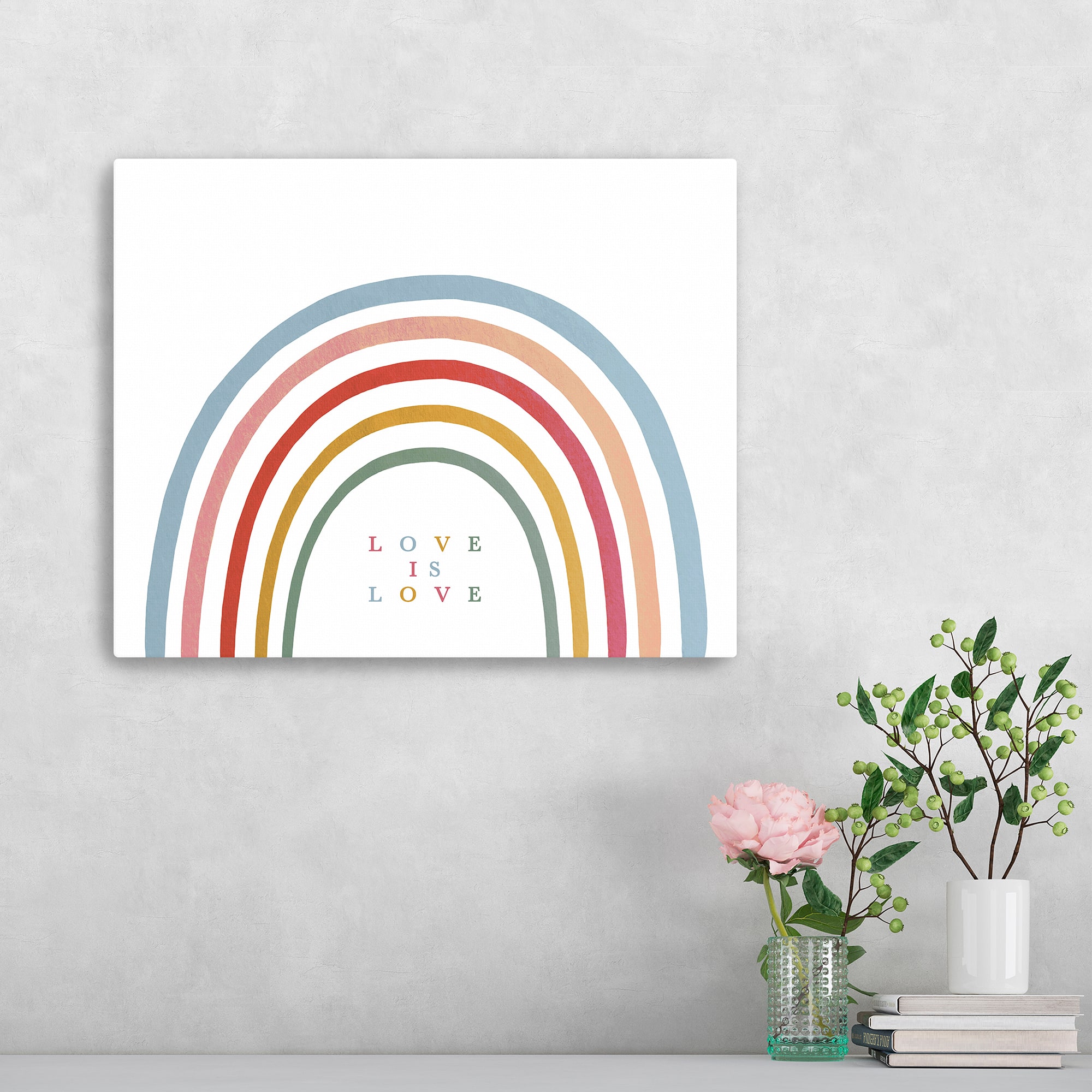 Love is Love Rainbow Canvas Giclée Art