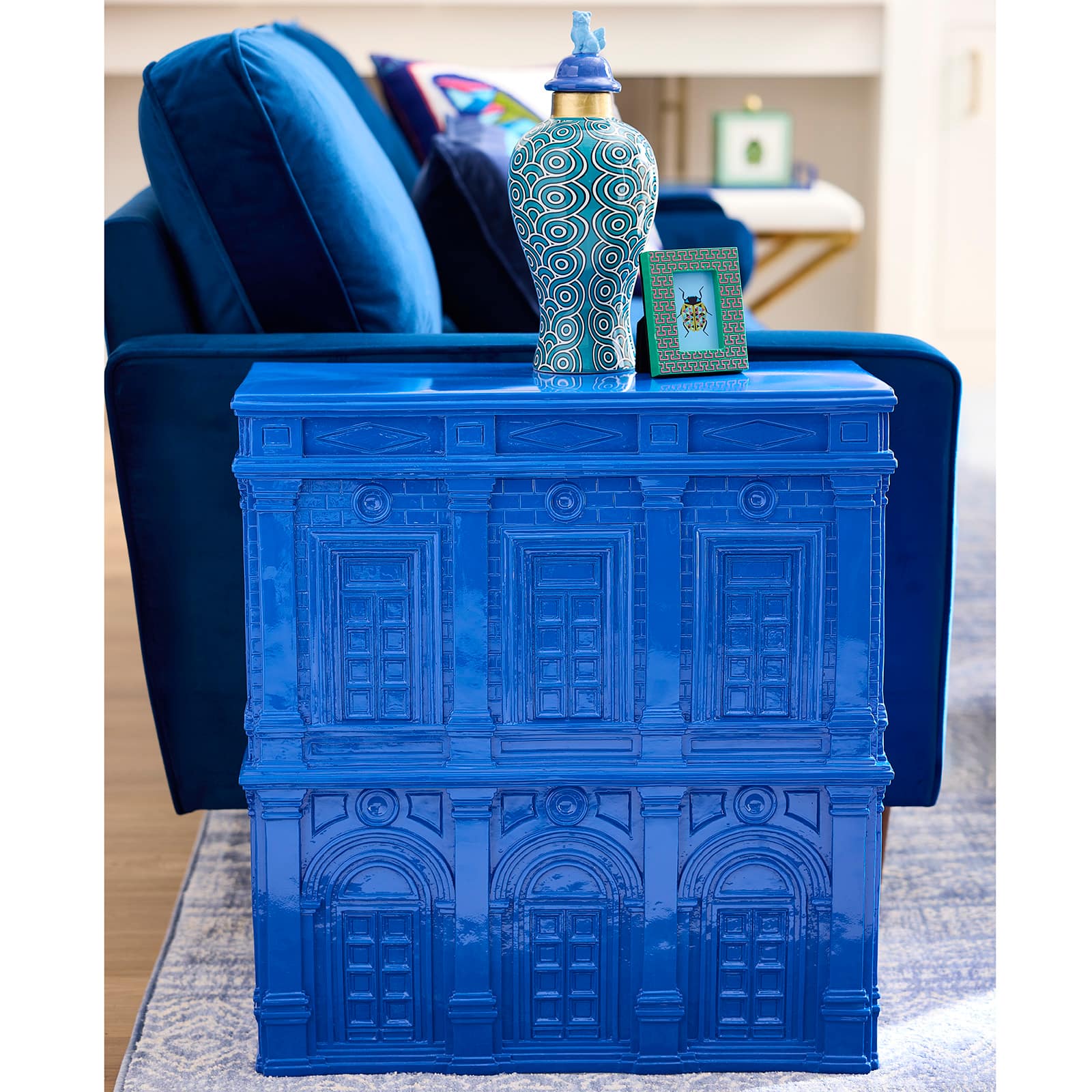 Jonathan Adler x Michaels 21.25" x 22.75" Blue House Accent