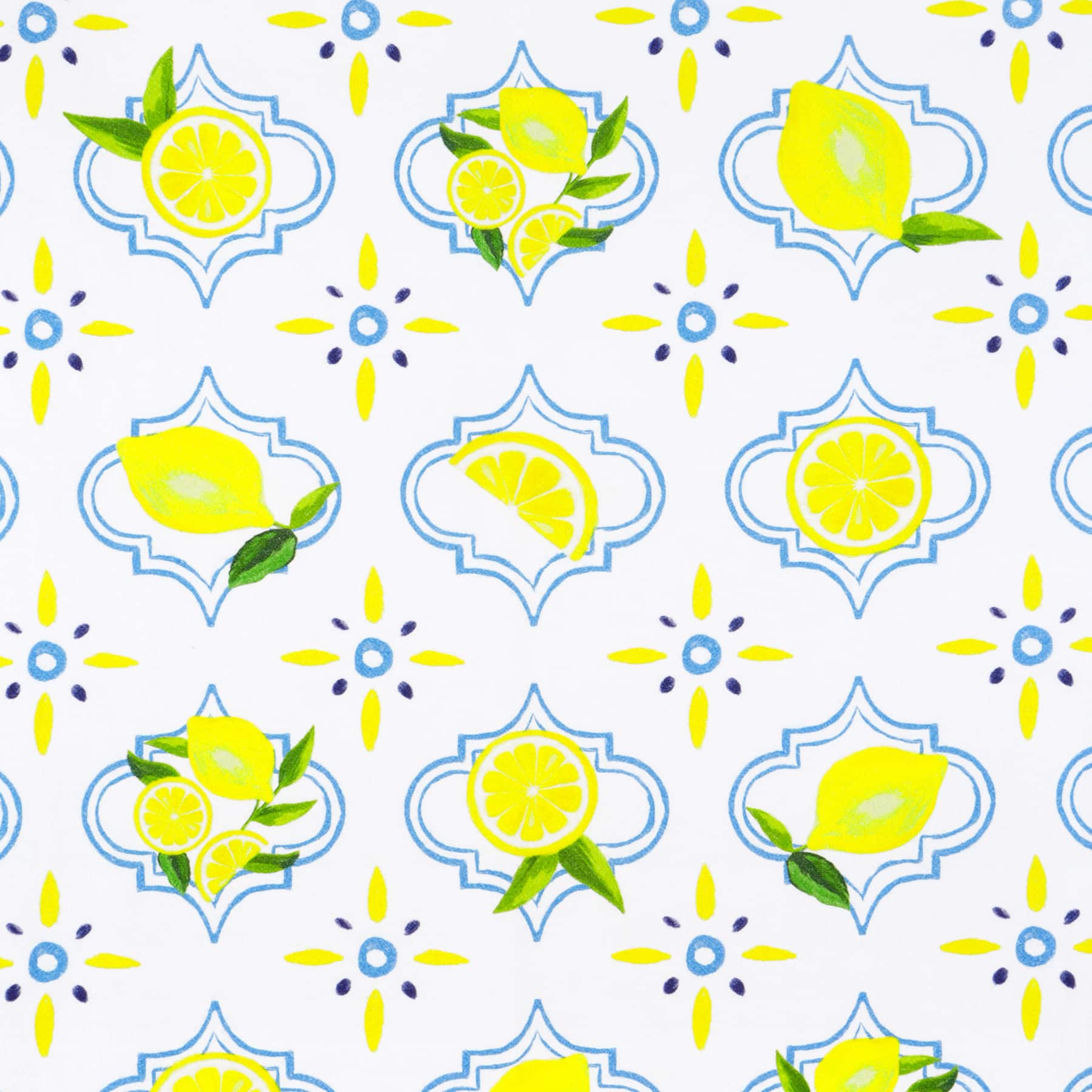 Lemon Print Tea Towel by Makery™