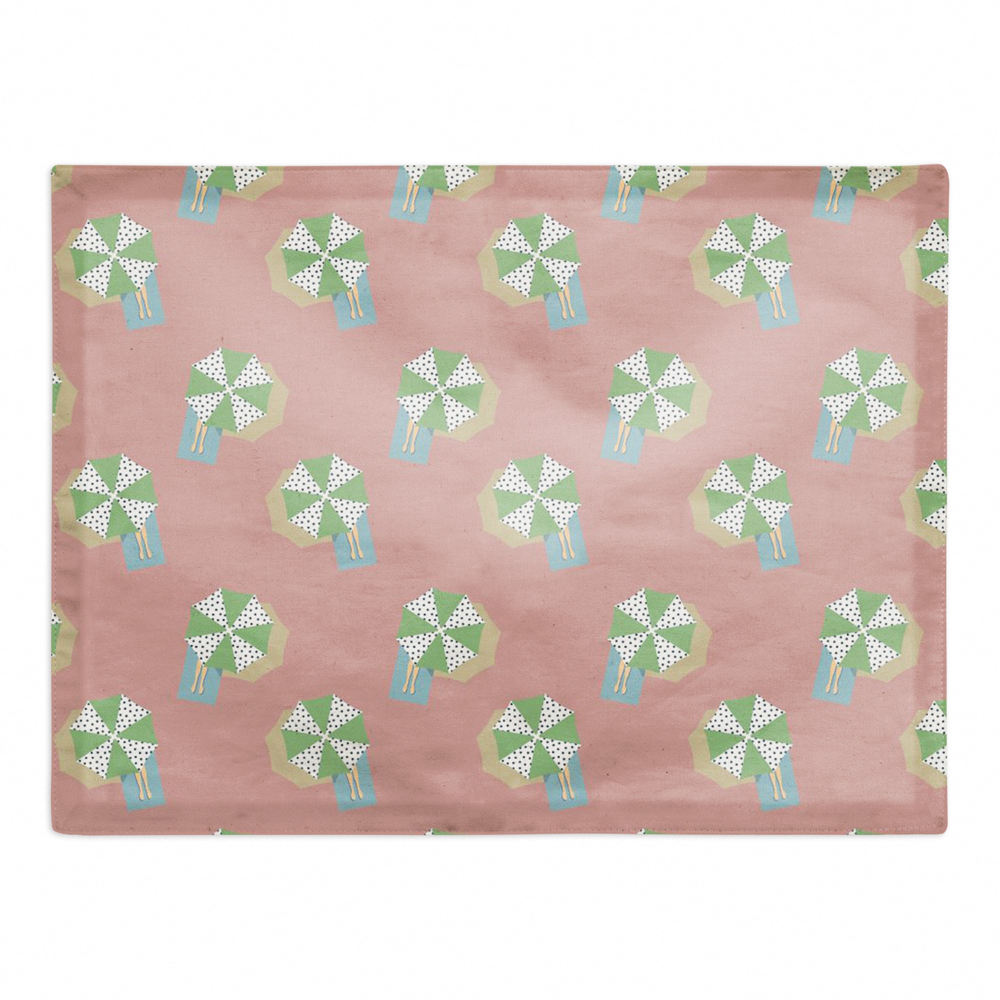 Umbrella Pattern Cotton Twill Placemat