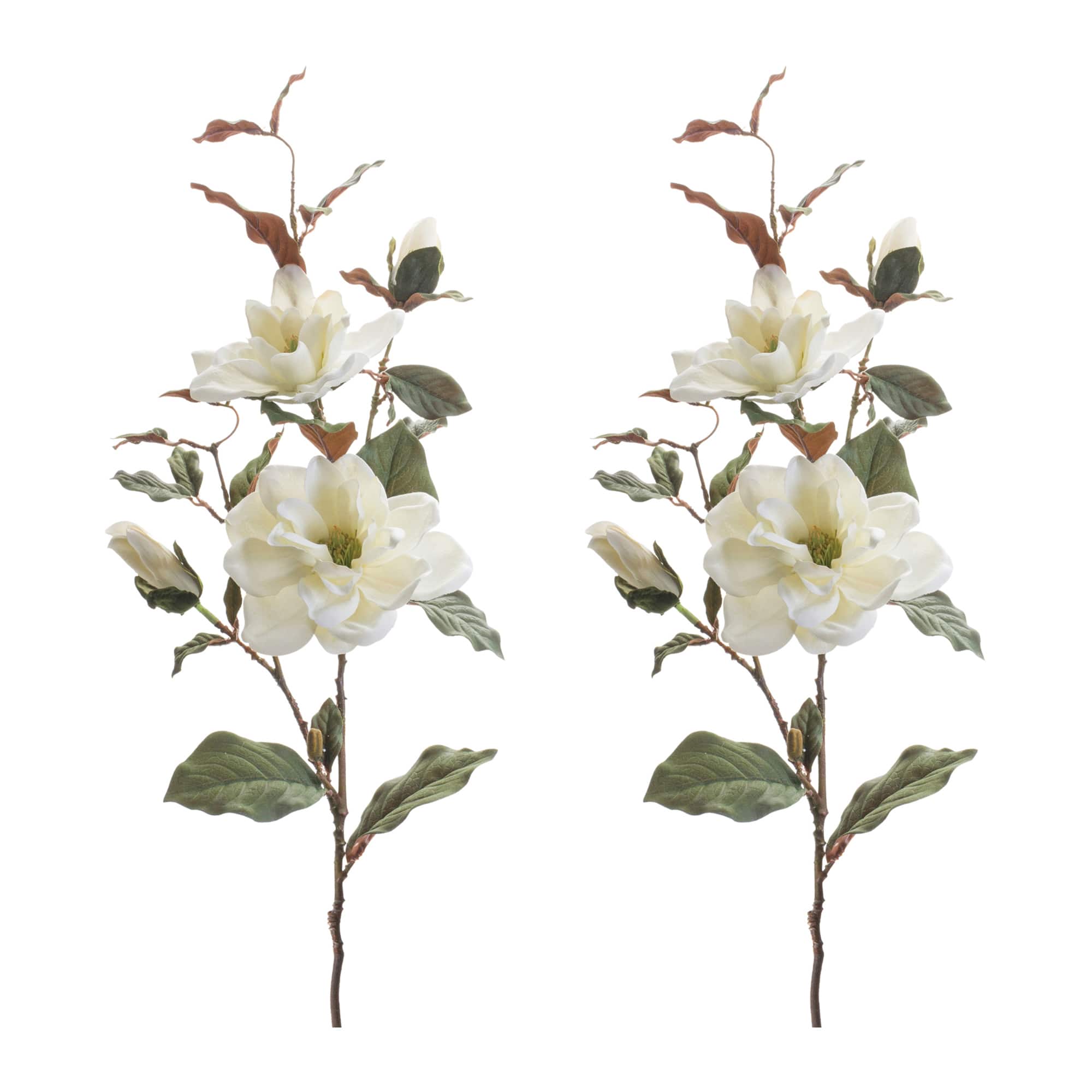 37.5" White Magnolia Floral Sprays, 2ct.