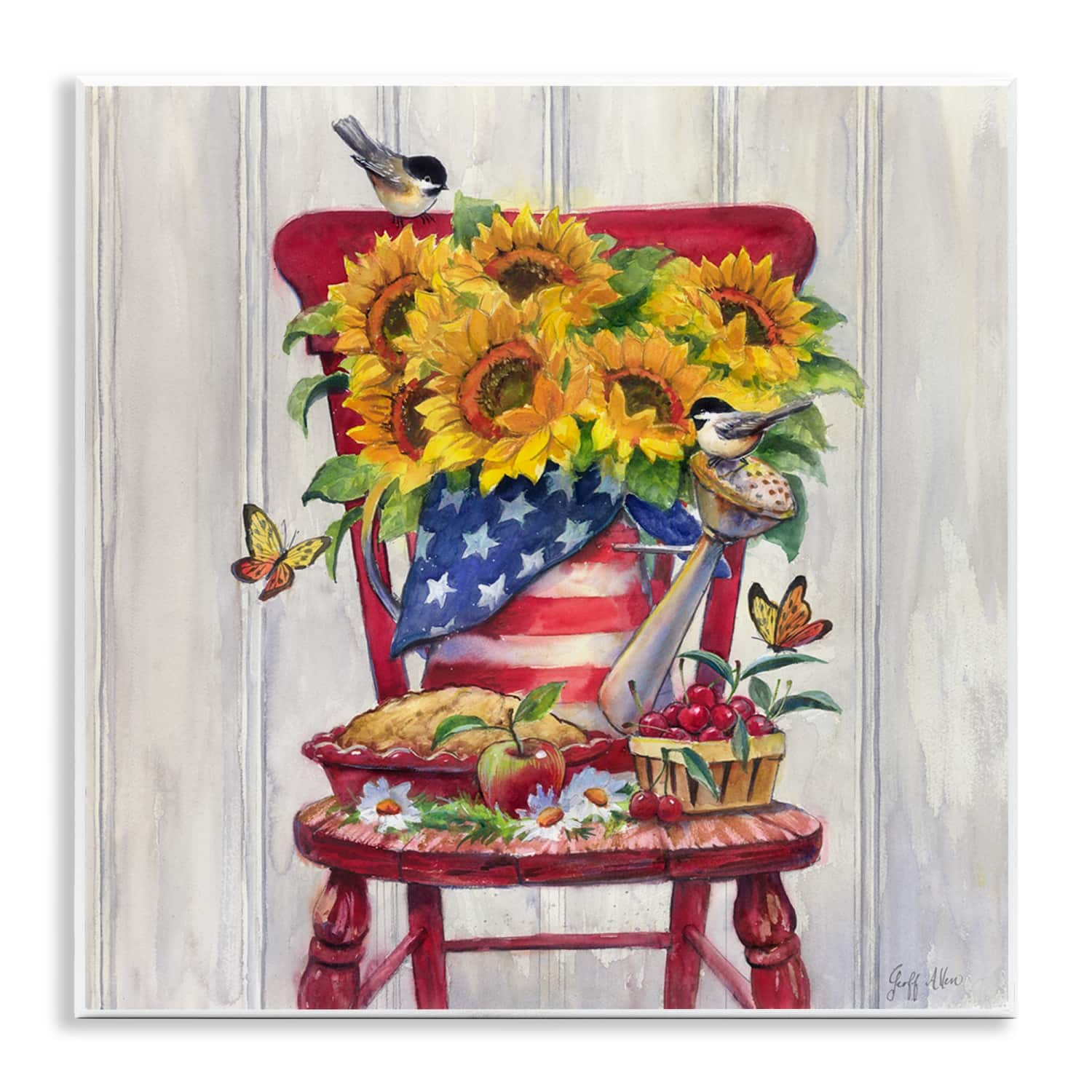 Stupell Industries Patriot Porch Still Life Wall Plaque Art
