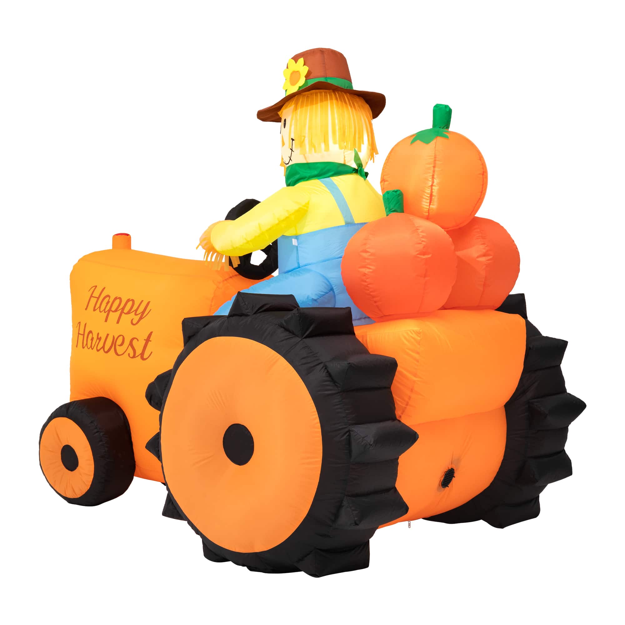 Glitzhome® 7ft. Fall Lighted Inflatable Tractor Décor