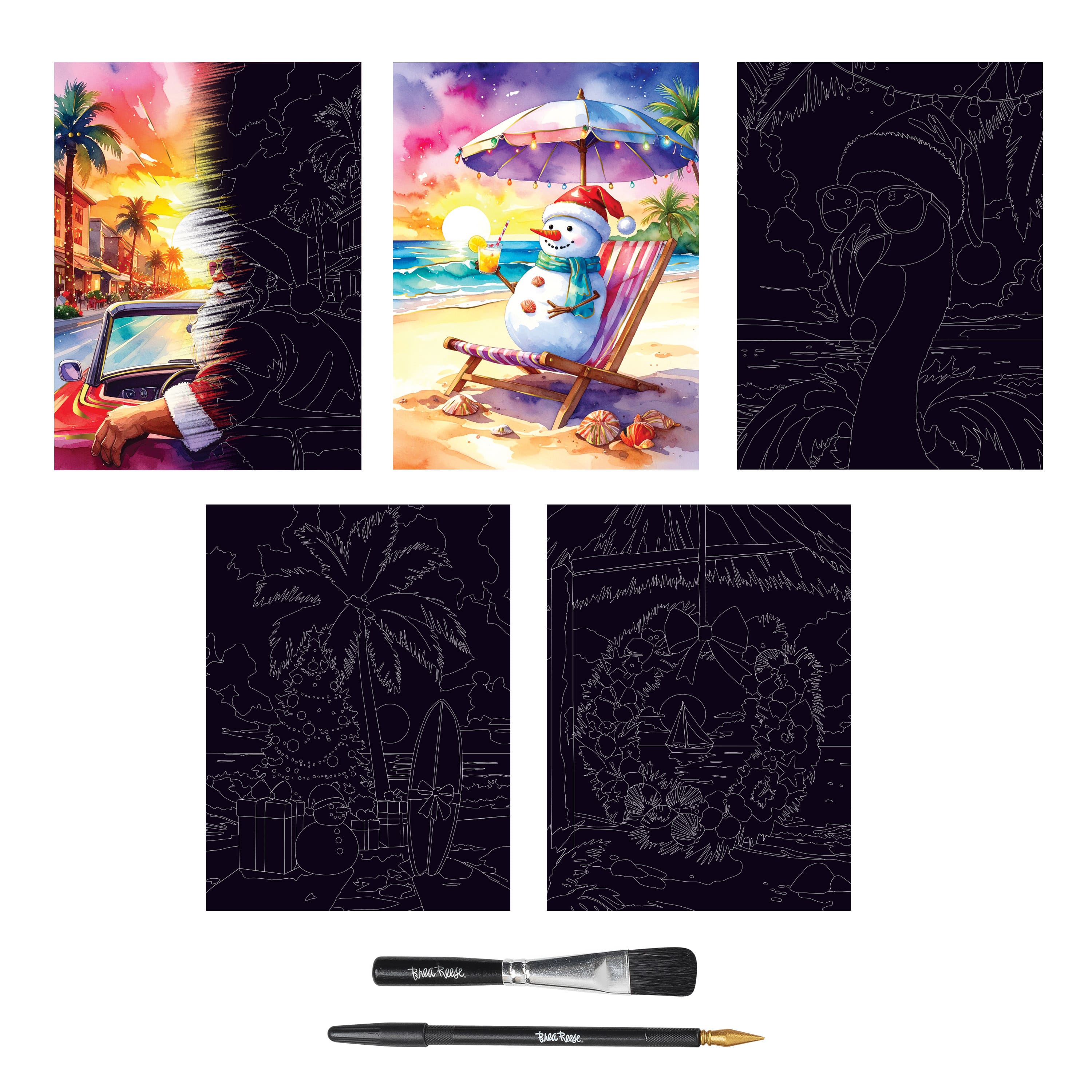 Brea Reese® 9" x 12" Warm Weather Holidays Scratch Art Paper Pad