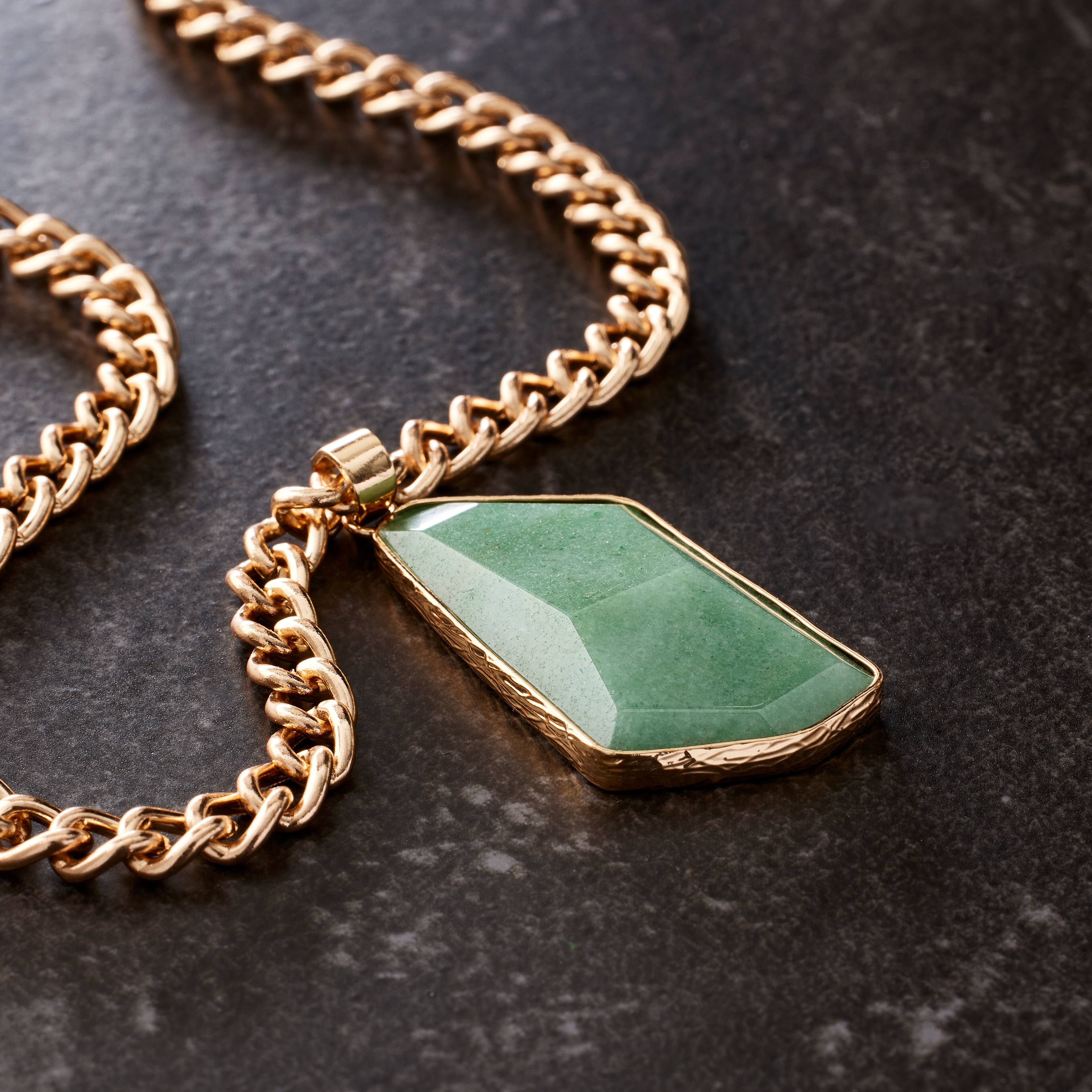 Green Aventurine Irregular Pendant by Bead Landing™