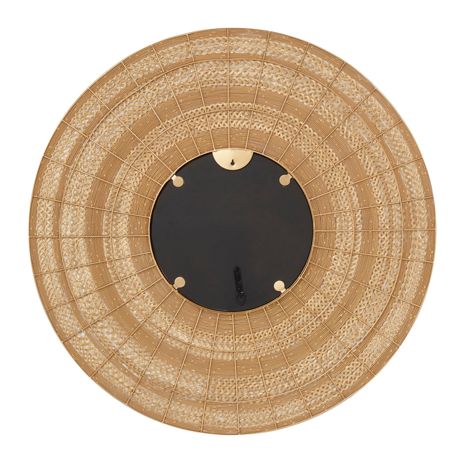 40" Brown Contemporary Metal Wall Mirror