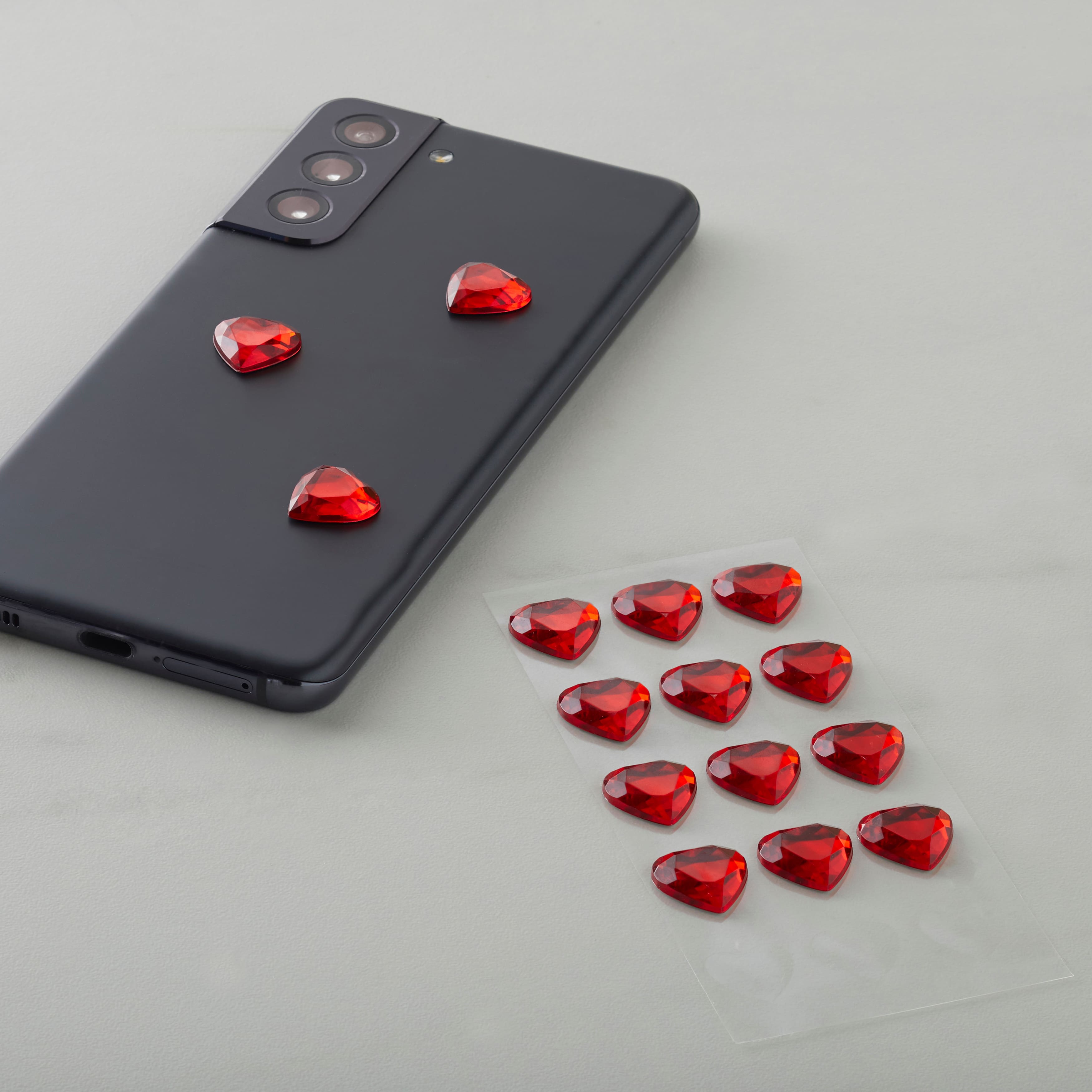 12 Packs: 15 ct. (180 total) Red Heart Adhesive Rhinestones by Recollections™