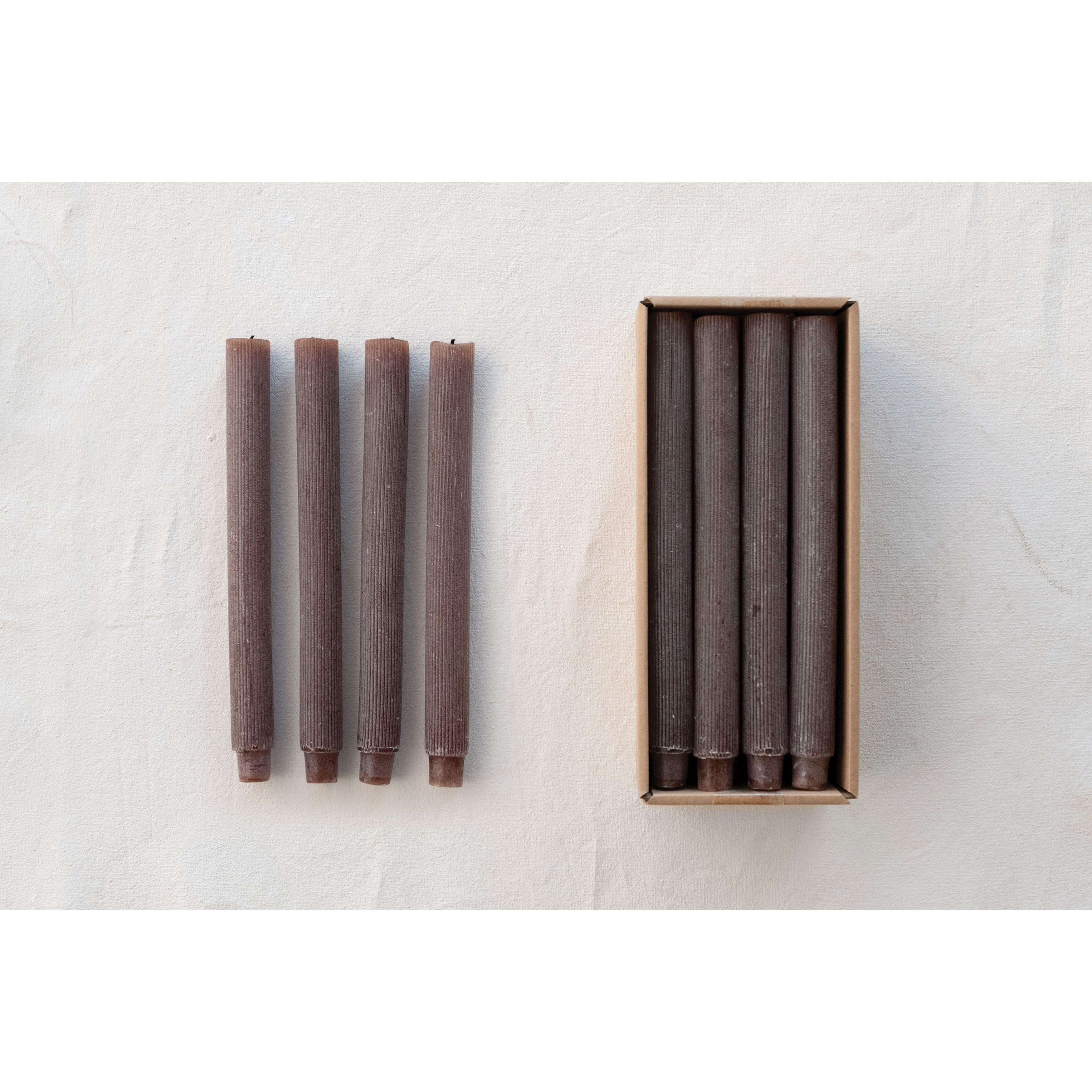 Hello Honey® Unscented Pleated Taper Candles in Box, 12ct.