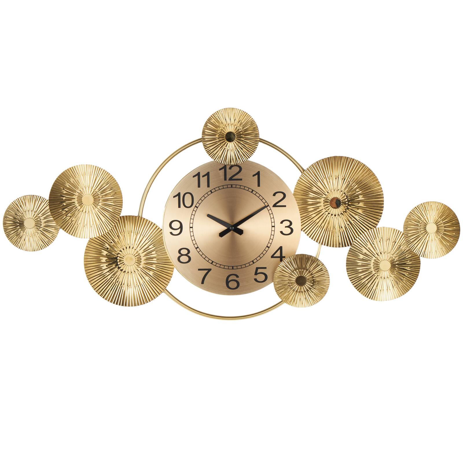 31.4" Gold Stainless Steel Metal Decorative Wall Clock