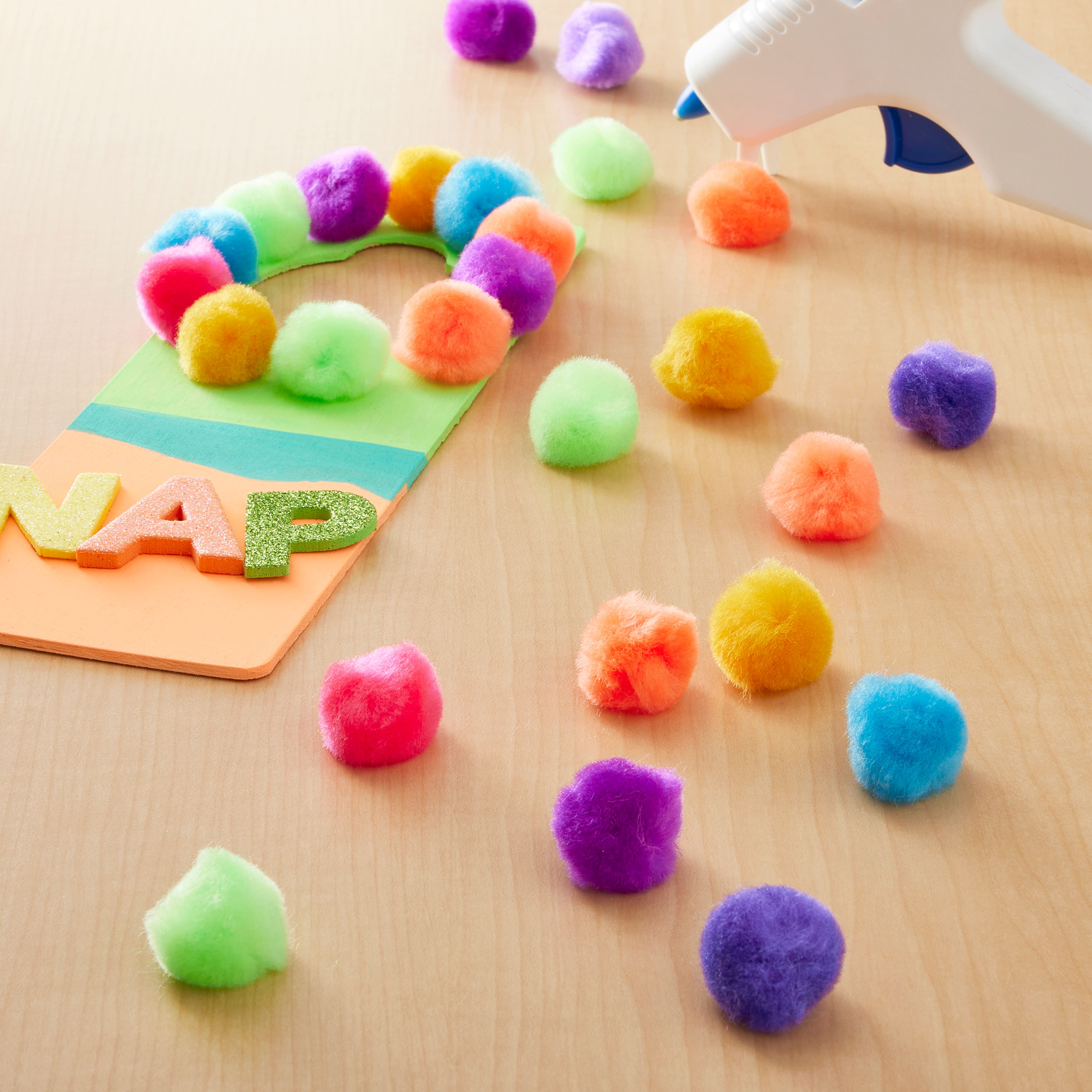 12 Packs: 80 ct. (960 total) 1" Bright Mix Pom Poms by Creatology™