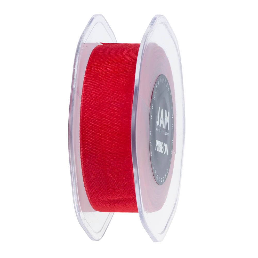 JAM Paper 7/8" x 25yd. Sheer Satin Ribbon