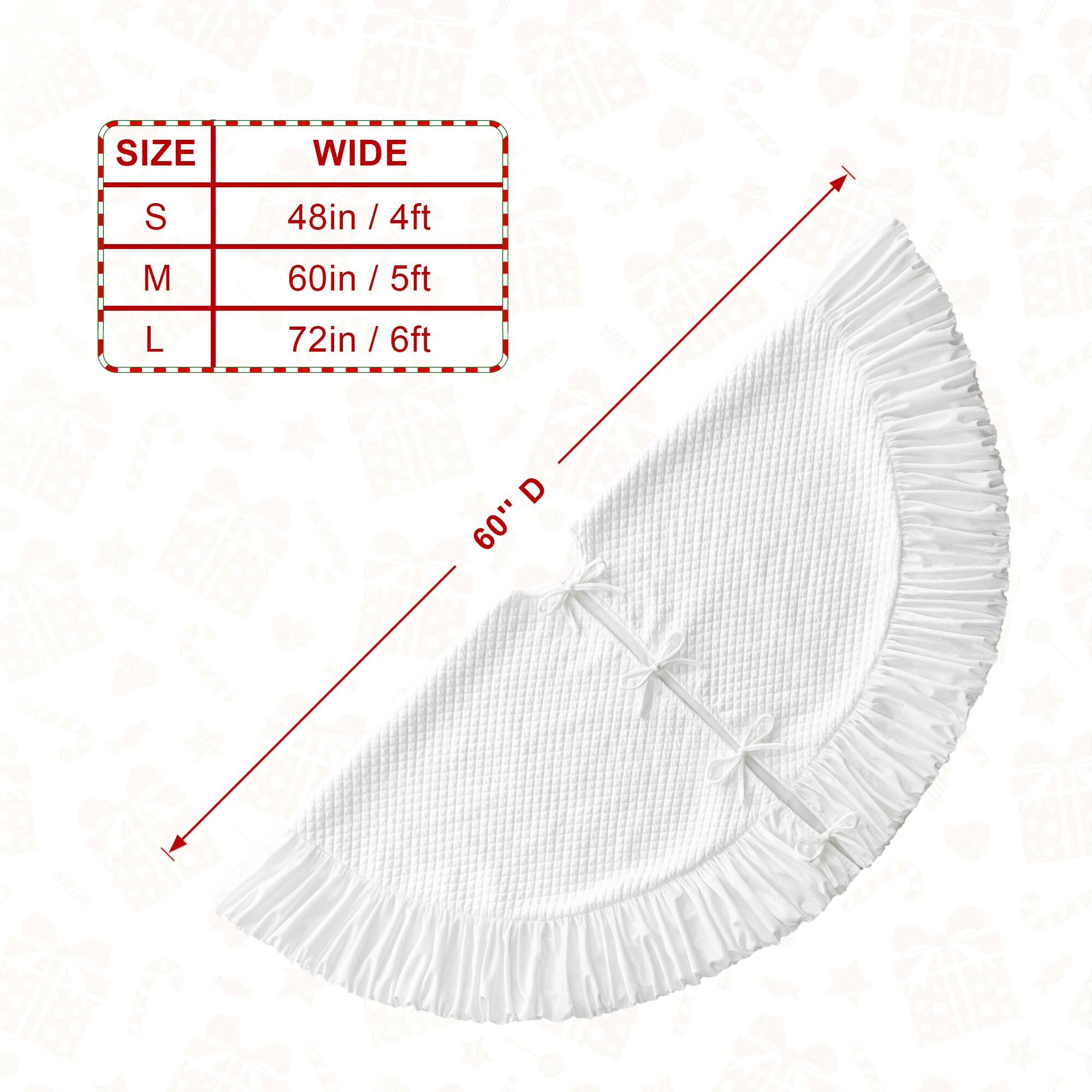 Glitzhome® Deluxe Velvet Ruffled Christmas Tree Skirt