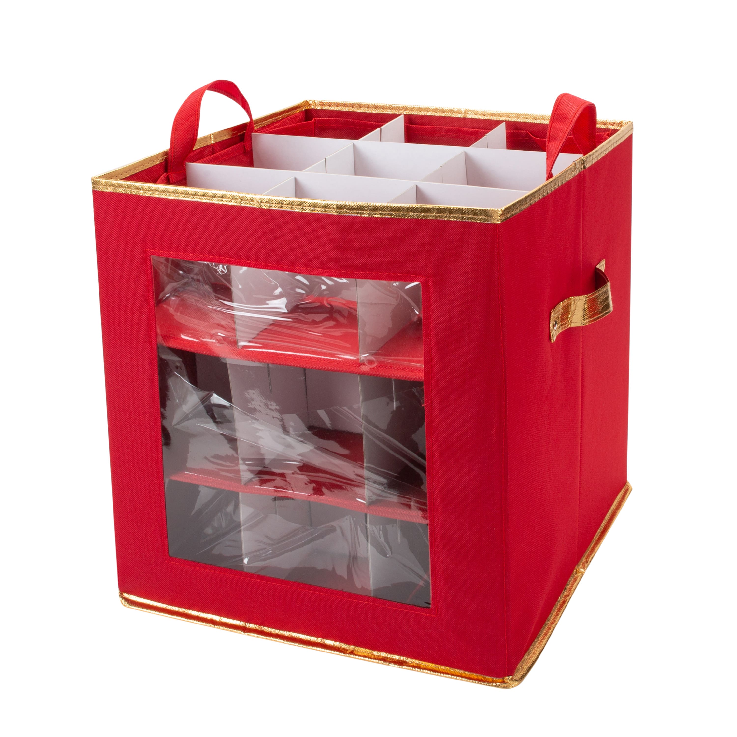 Simplify Large Ornament Storage Box with See-Through Window
