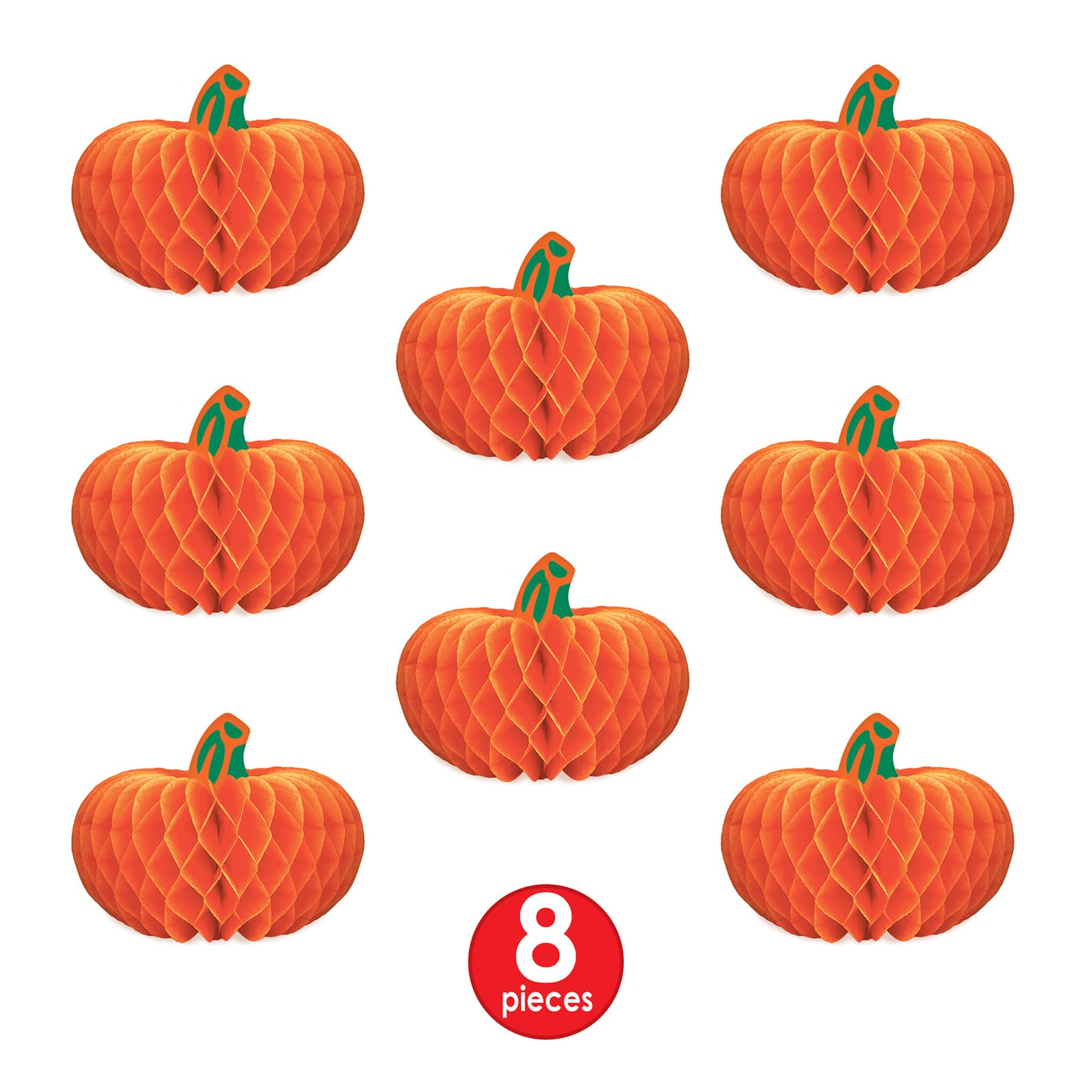 Beistle 4.5" x 3.25" Tissue Paper Pumpkins, 8ct.