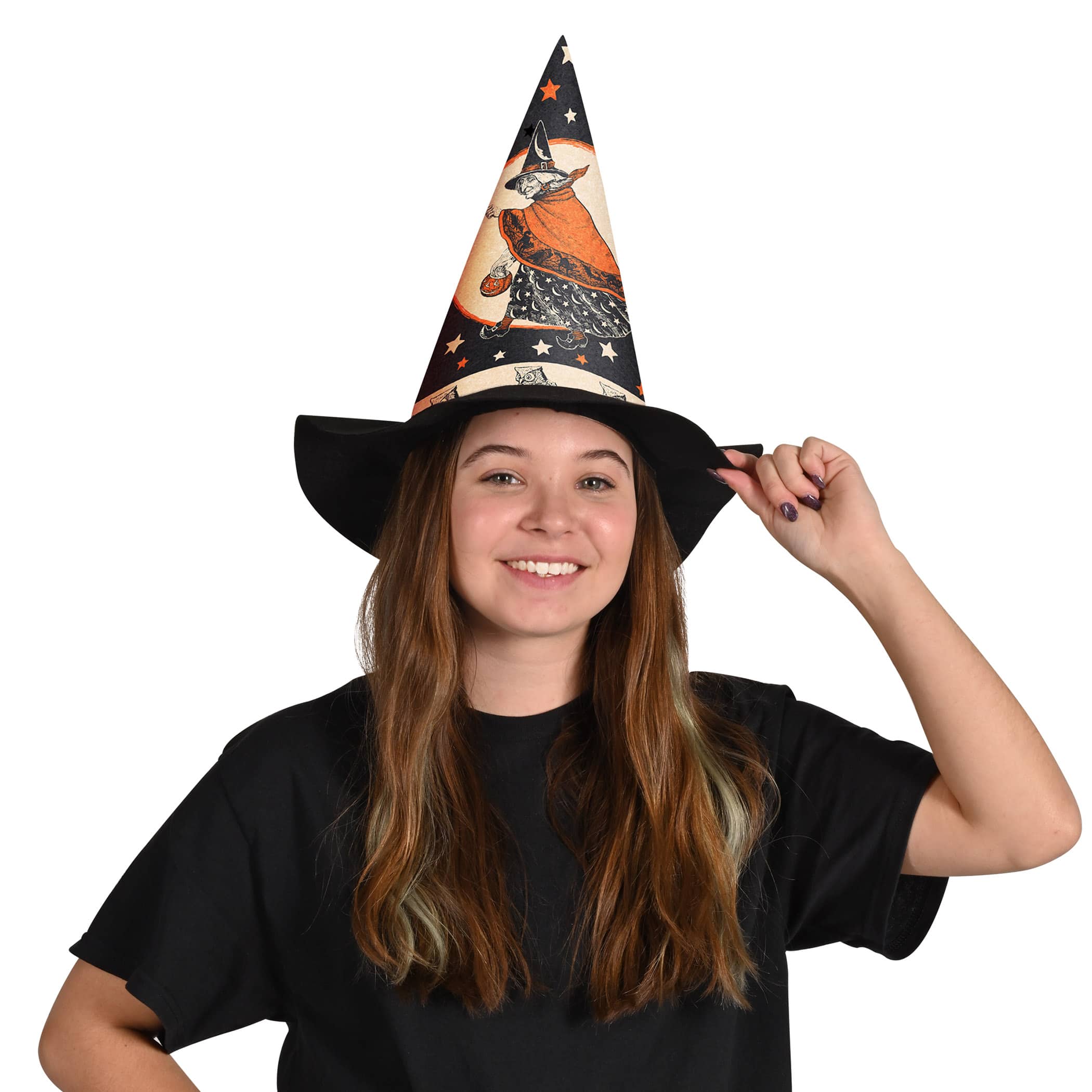 Beistle Vintage Halloween Witch Design Felt Hats, 2ct.
