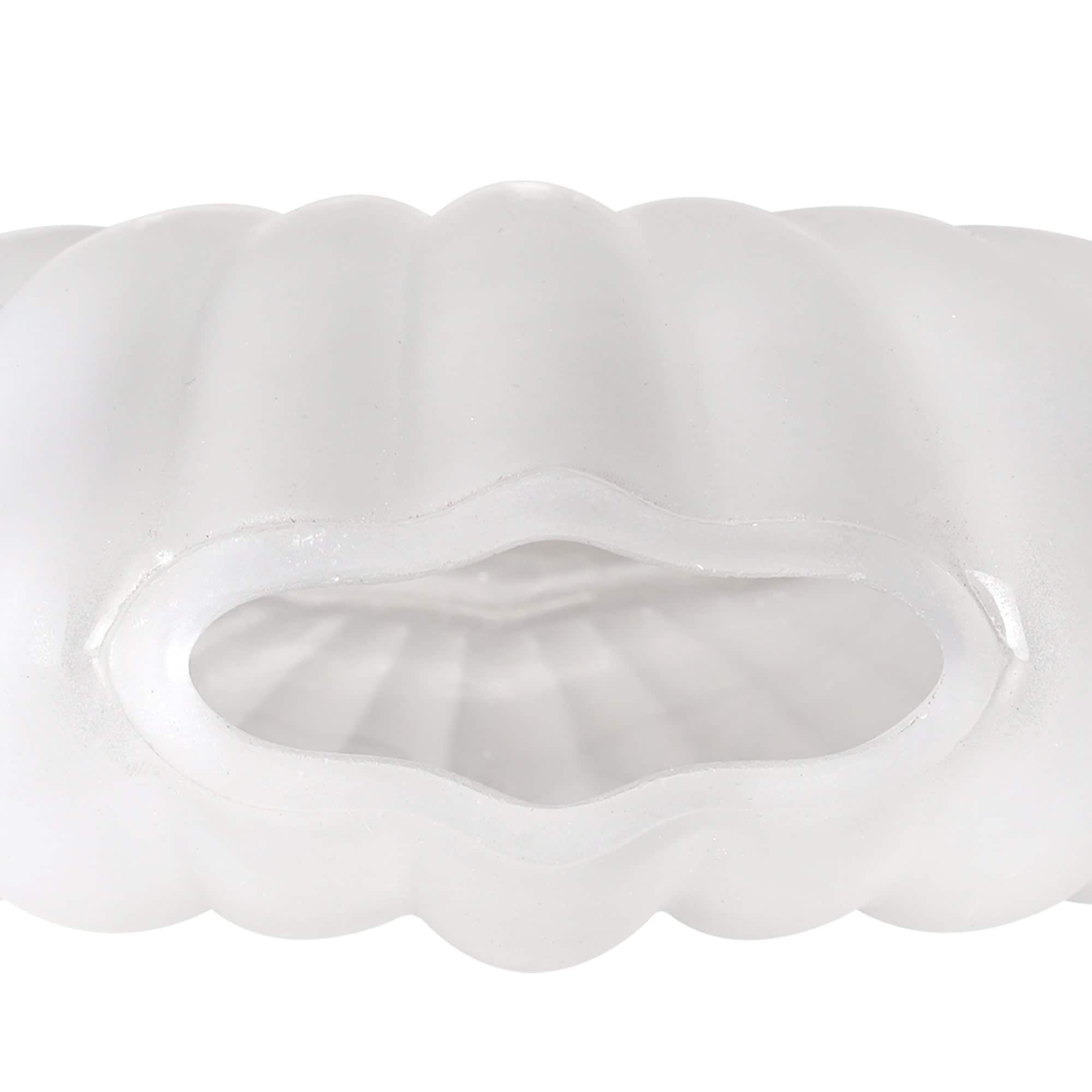 American Art Decor White Sea Scallops Misted Glass Vase Set
