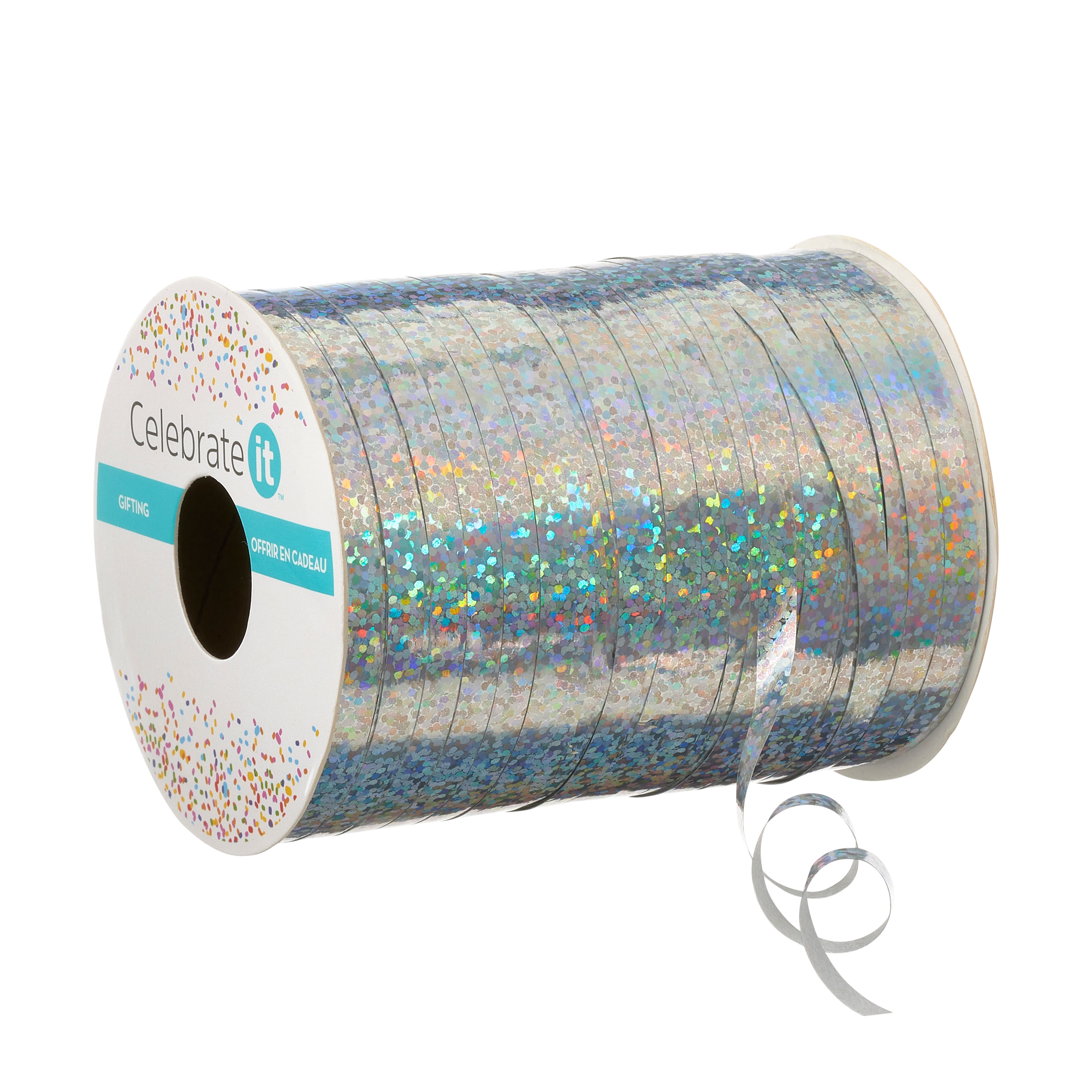 3/16" Holographic Silver Curling Ribbon by Celebrate It™