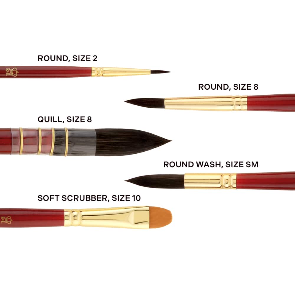 Royal & Langnickel® Nocturna Pro™ Round & Quill Variety Brush Set