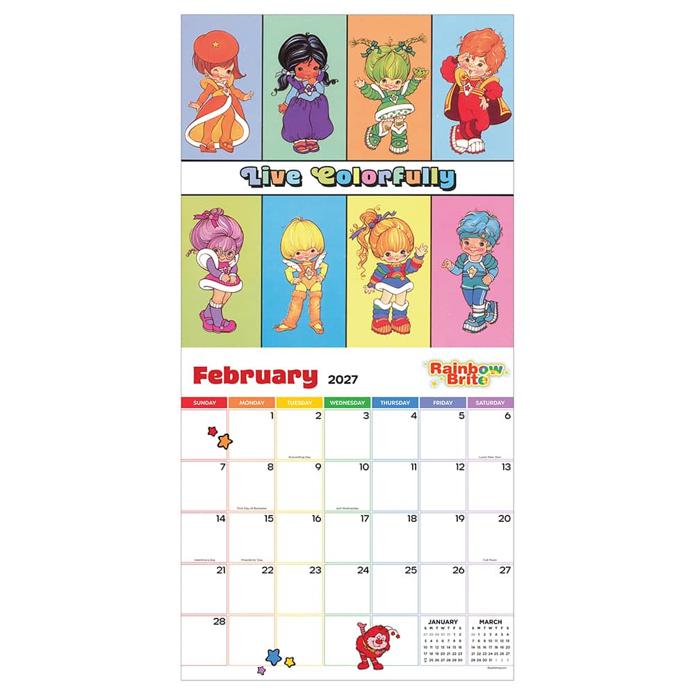 2027 Rainbow Brite Wall Calendar