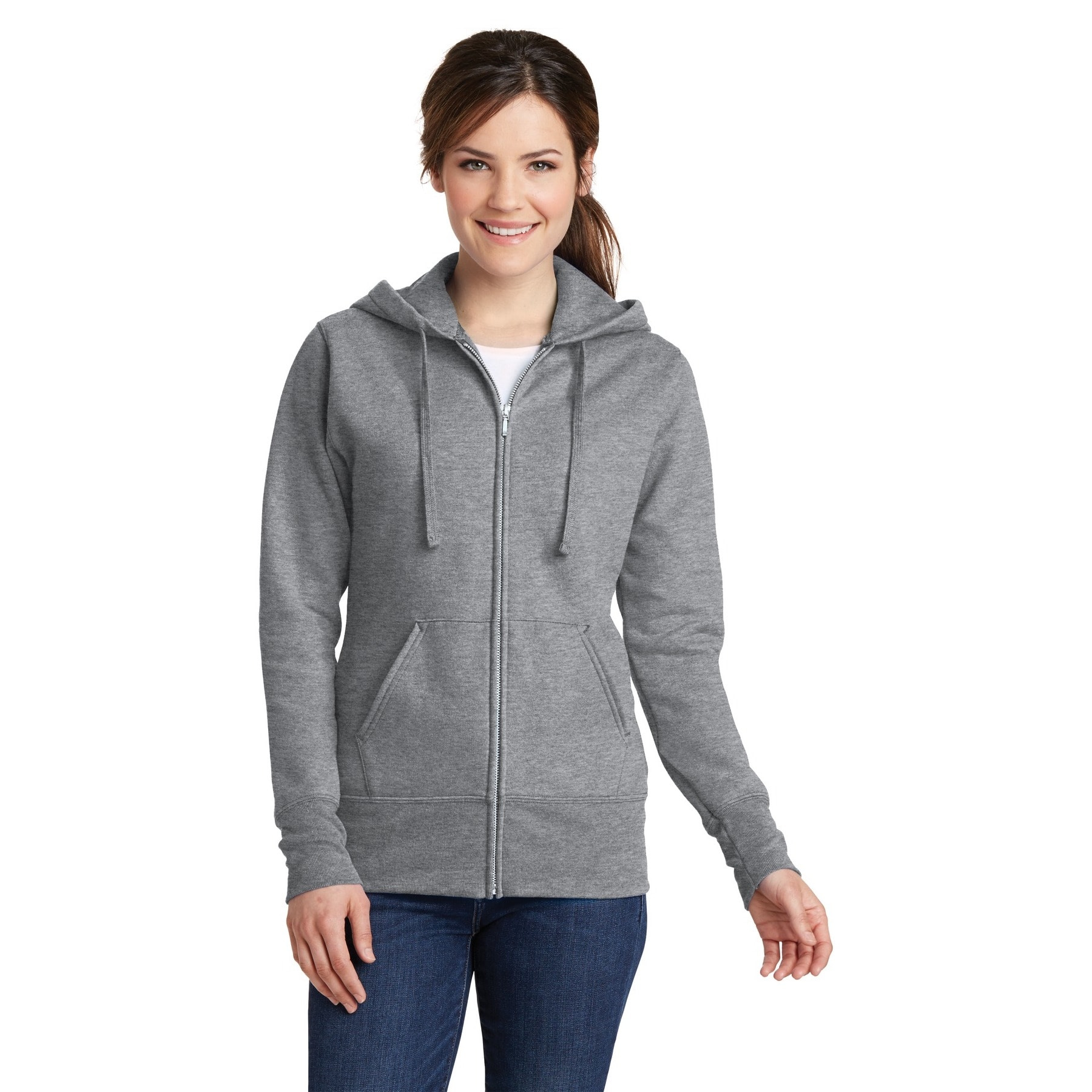 Port & Company® Ladies Core Fleece Full-Zip Hooded Sweatshirt
