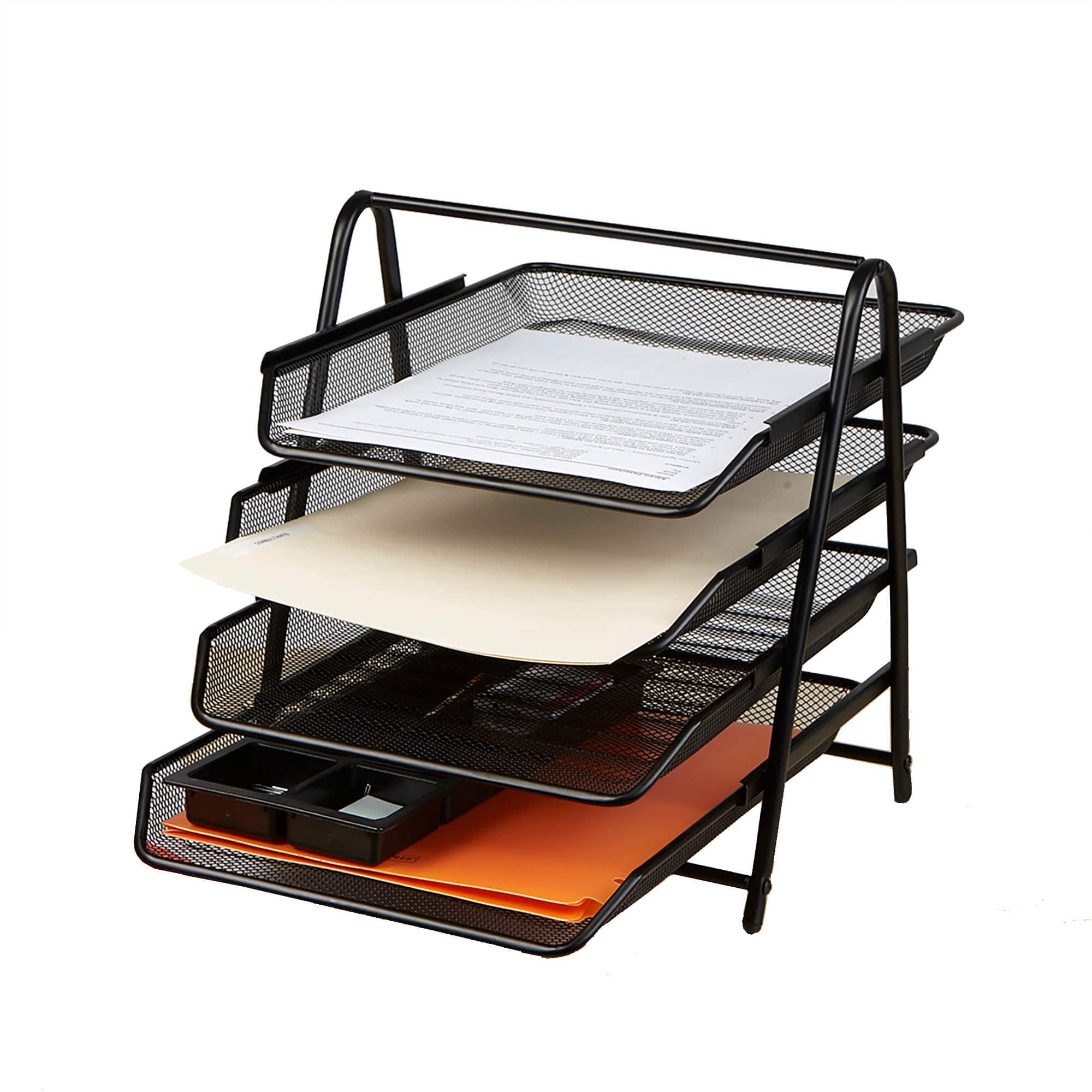Mind Reader Desk Organizer with 4 Sliding Trays