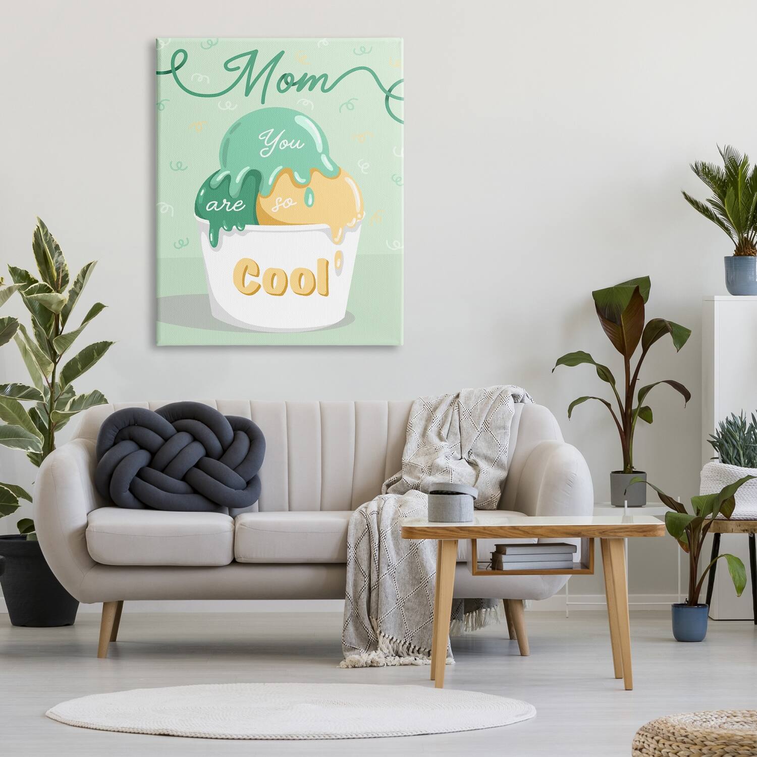 Stupell Industries Mom You Are So Cool Ice Cream Canvas Wall Art