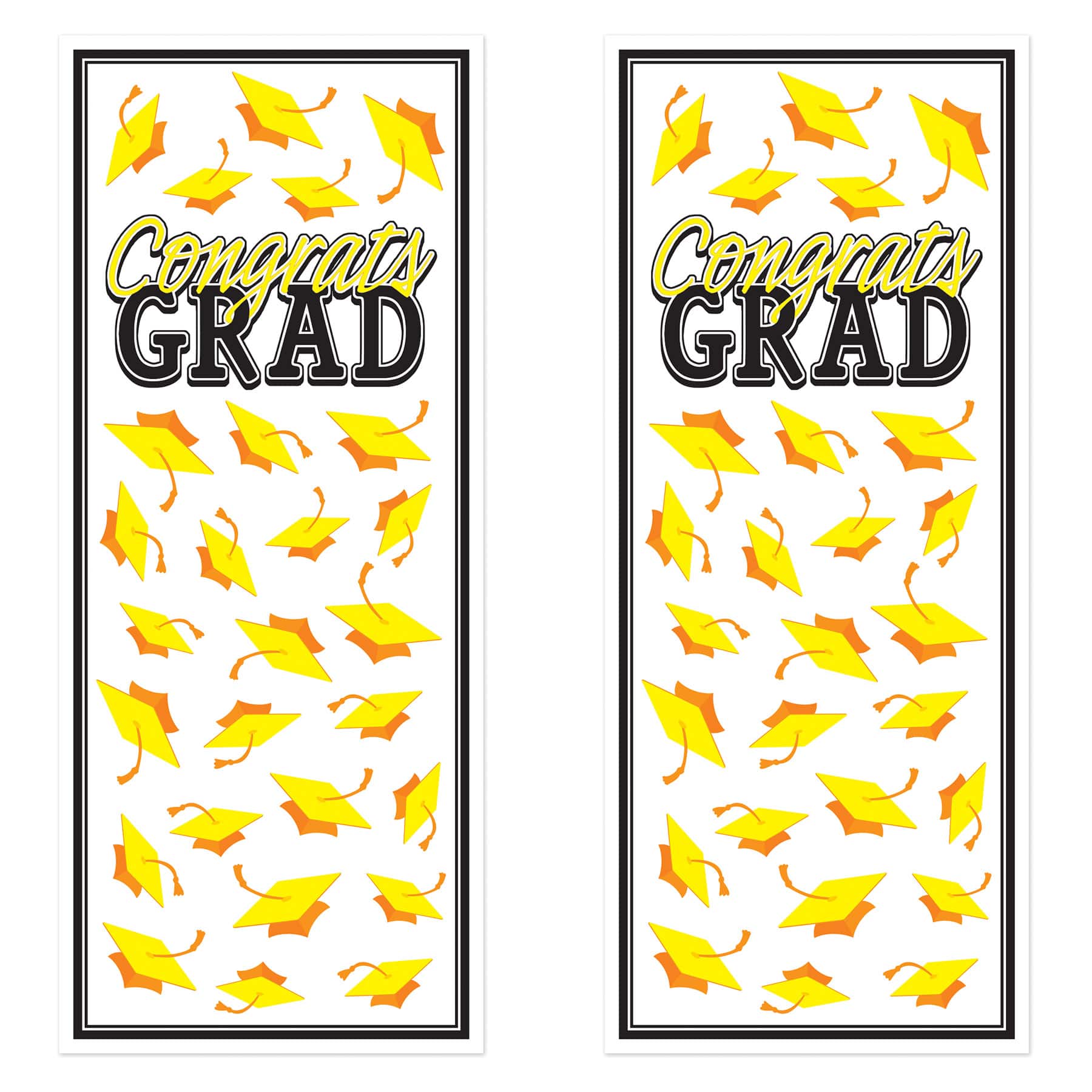Beistle Congrats Grad Door Covers, 2ct. in Yellow | 6ft x 30" | Michaels®