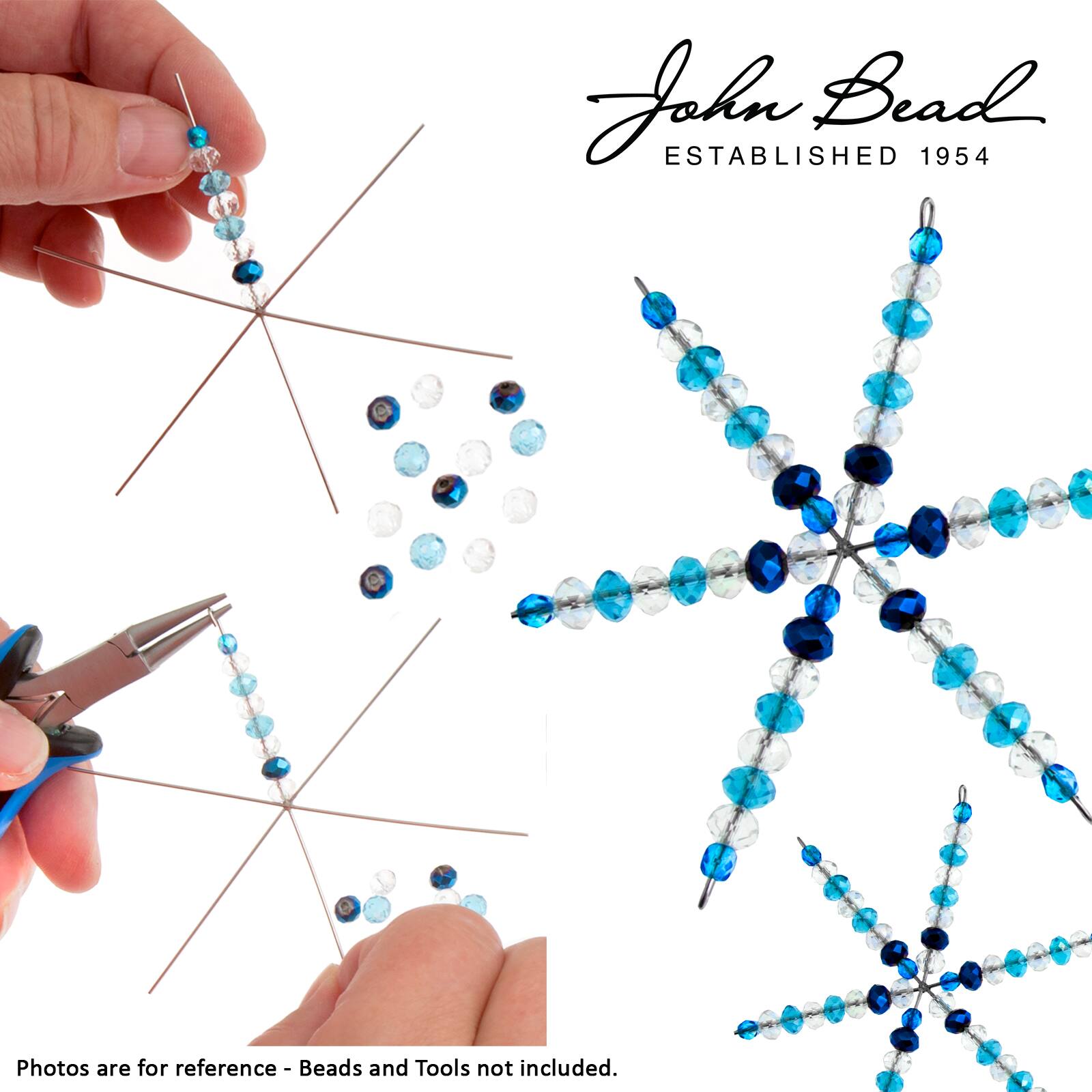 John Bead 3.75” Silver Snowflake Ornament Frames, 8ct.