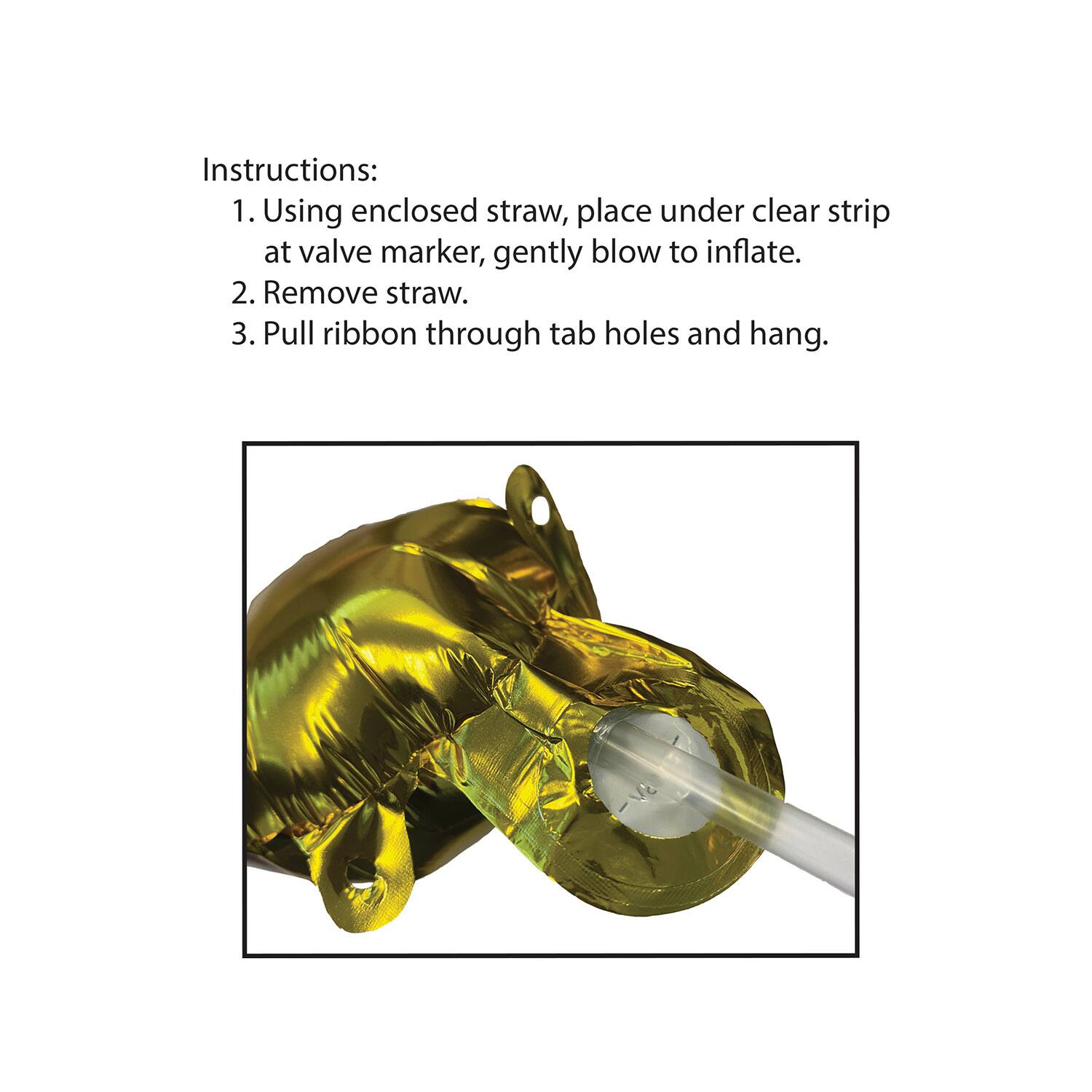 Beistle 12ft. Gold Happy New Year Balloon Streamers, 2ct.