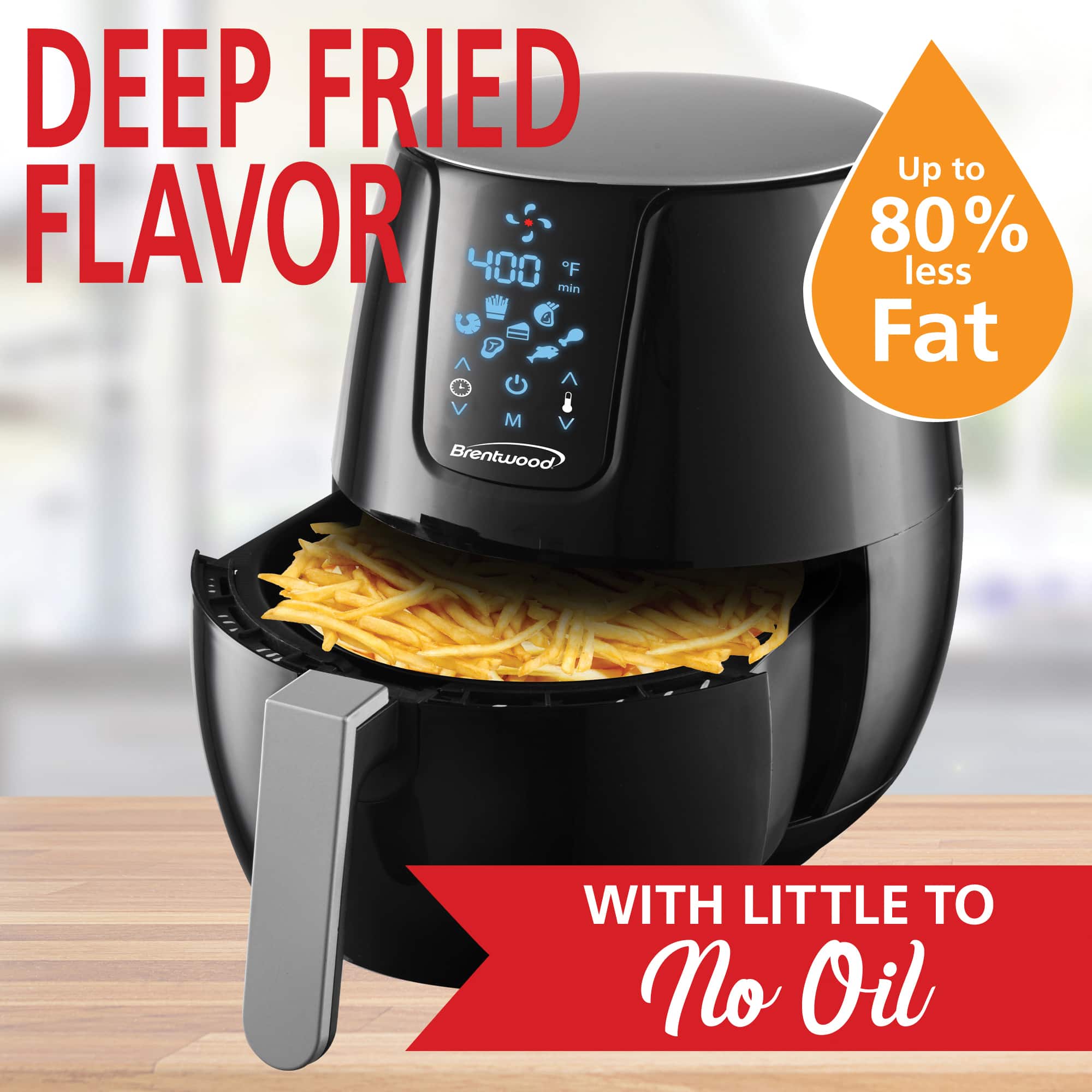 Brentwood 5qt. 1400 Watt Electric Digital Air Fryer