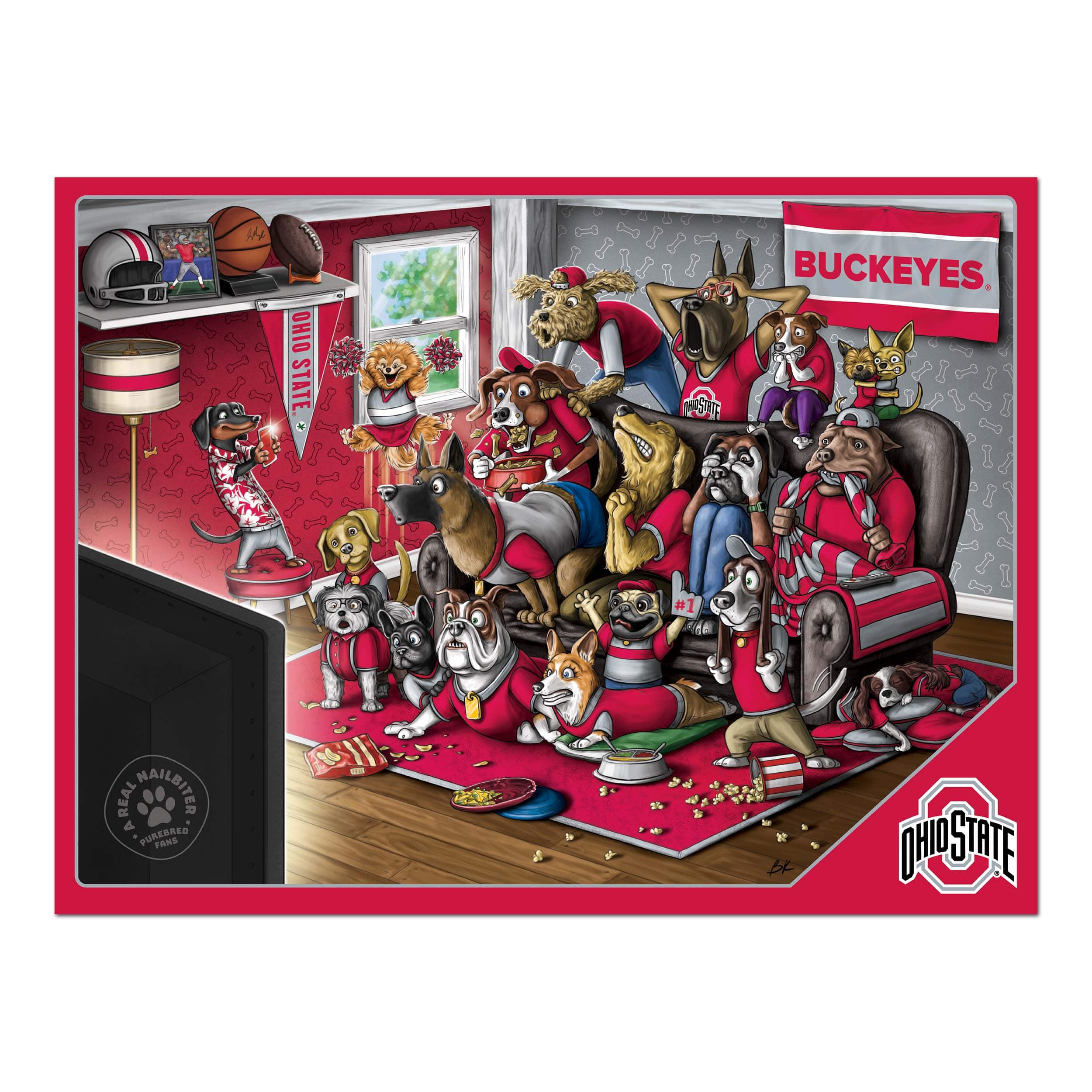 College Football Purebred Fans A Real Nailbiter 500 Piece Puzzle