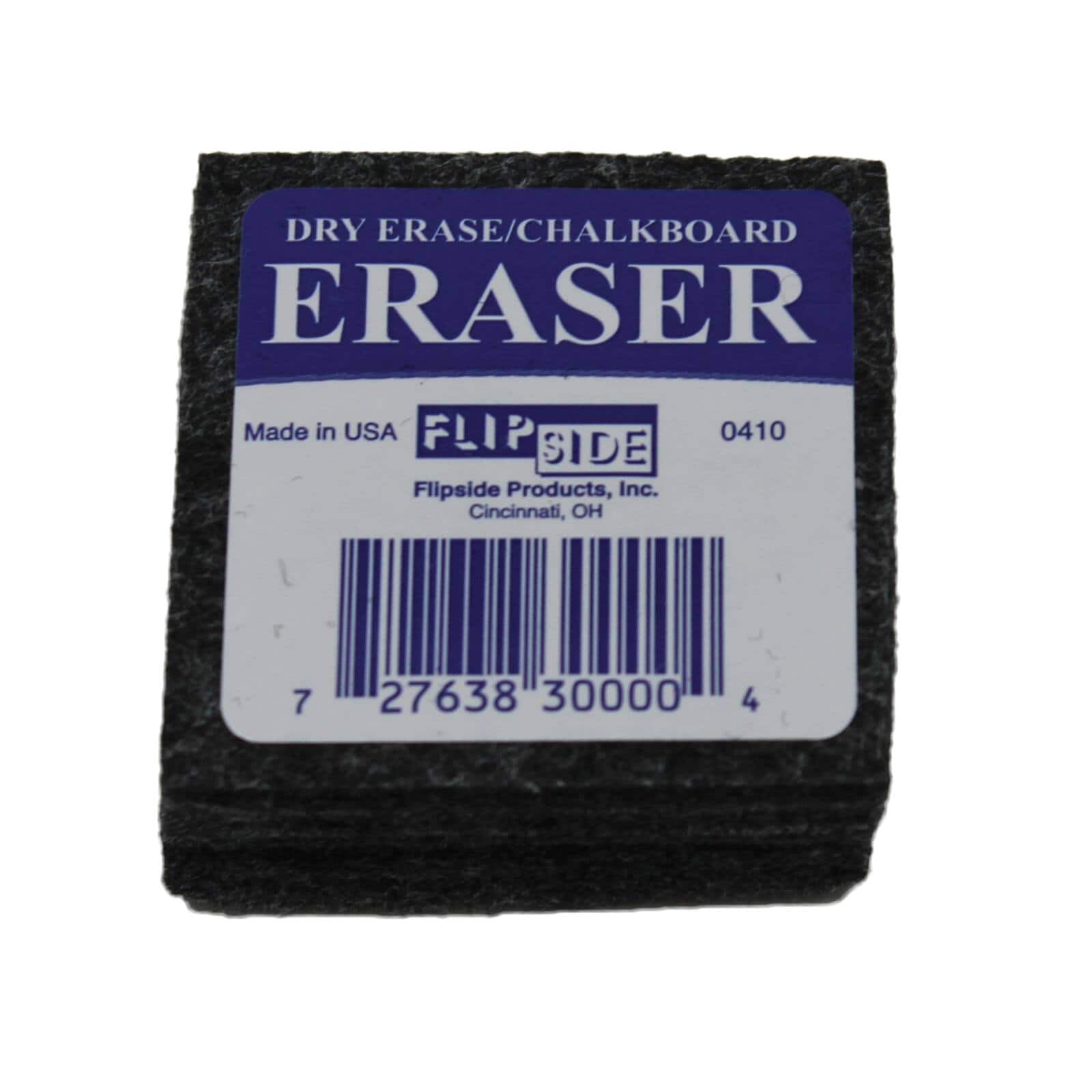 Student Dry Erase & Chalkboard Eraser, ct of 12 By Flipside in Light Black | 2" x 2" x 1" | Michaels®