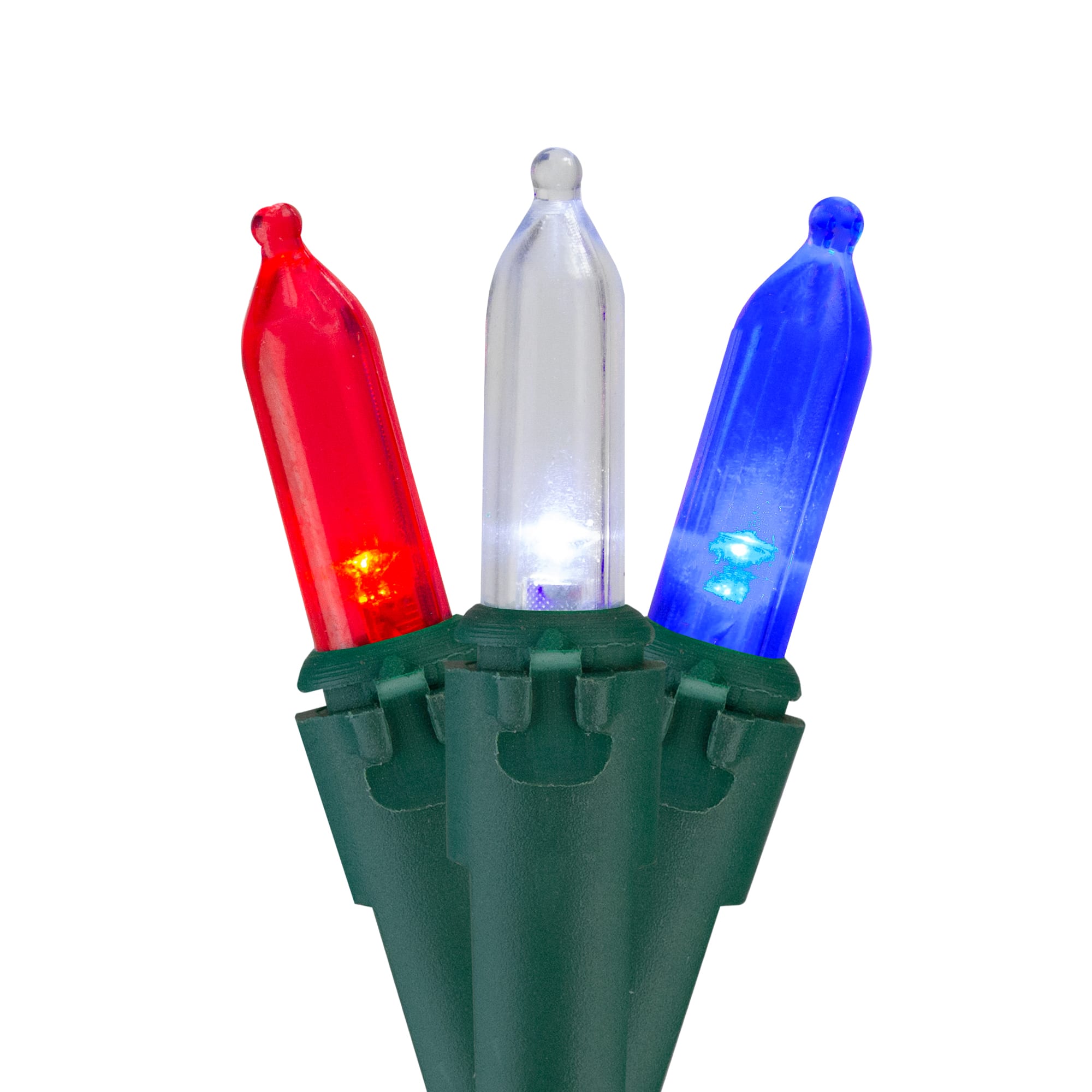 100ct. Red, White & Blue LED 4th of July String Lights