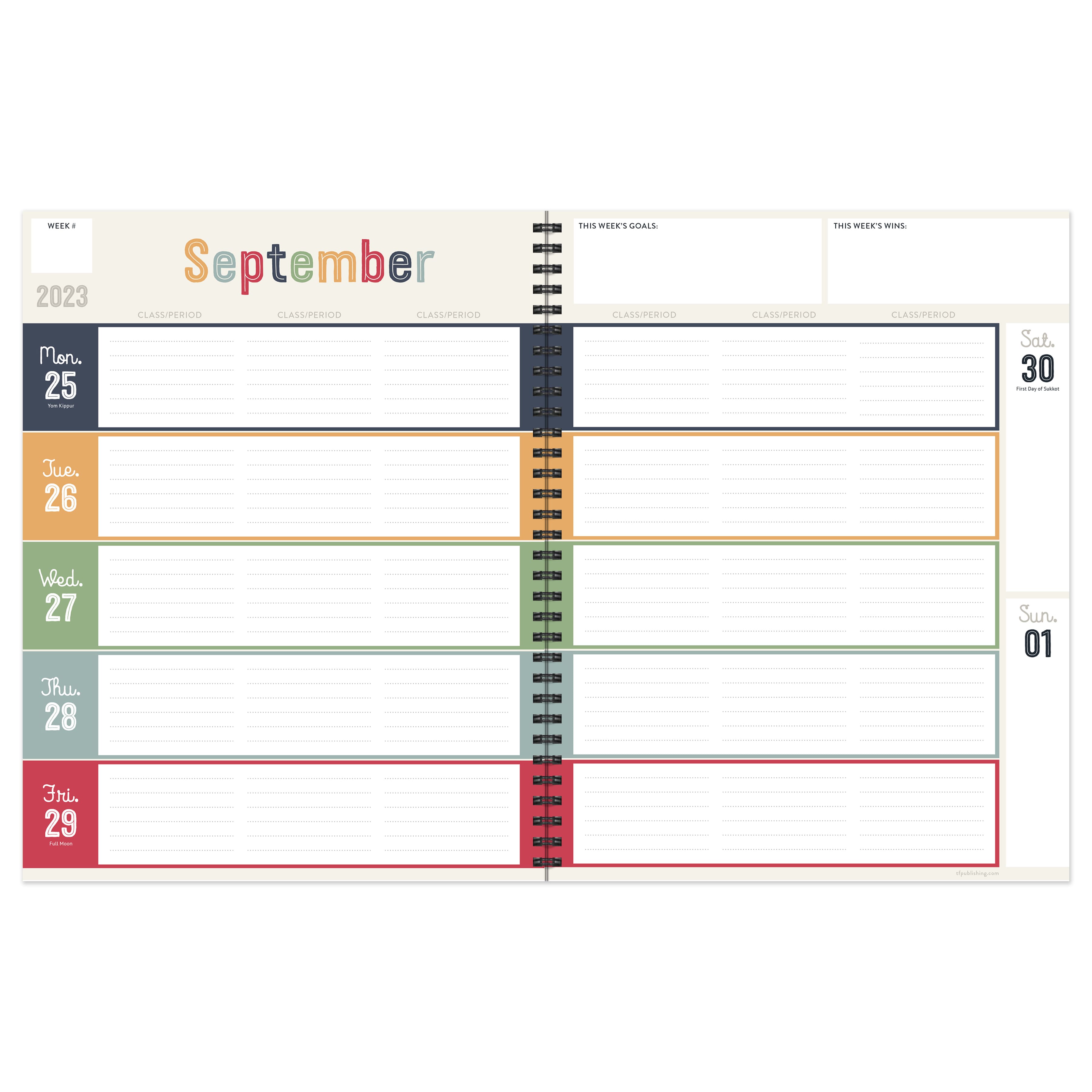 TF Publishing Striped Teacher Planner Lesson Plan Book