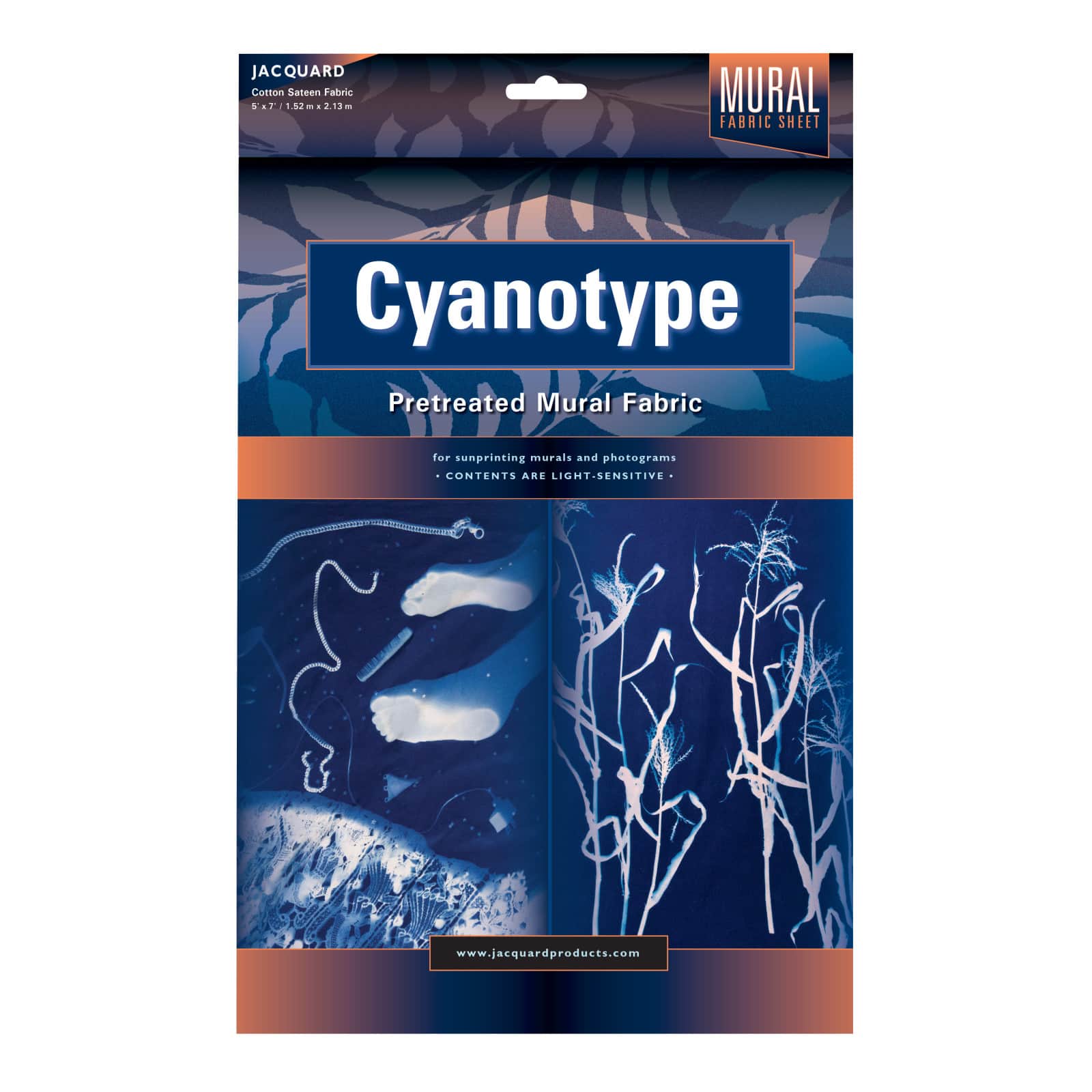 Jacquard Cyanotype Mural Fabric, 60" x 84"