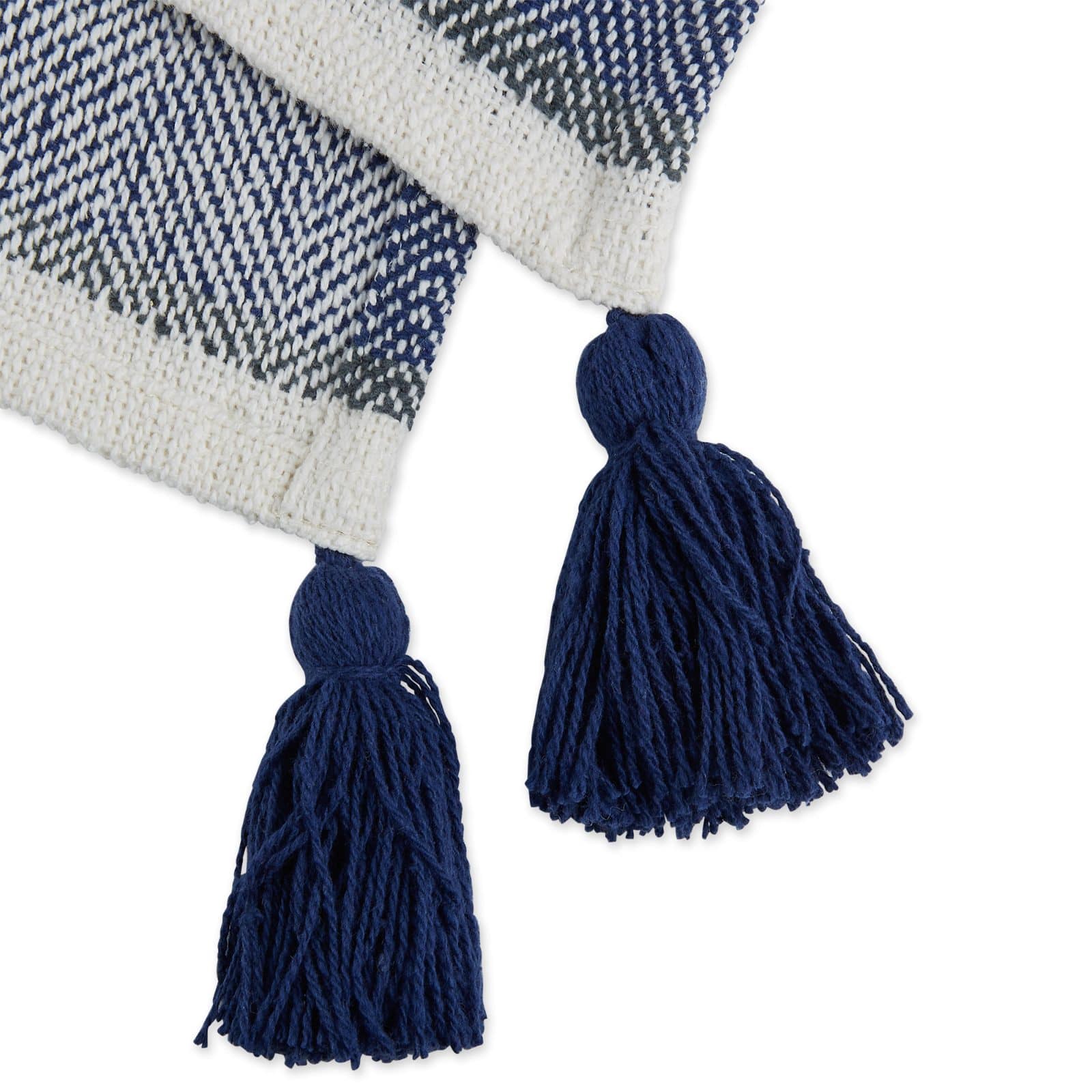 DII® Navy & Mineral 2-Tone Chevron Stripe Throw