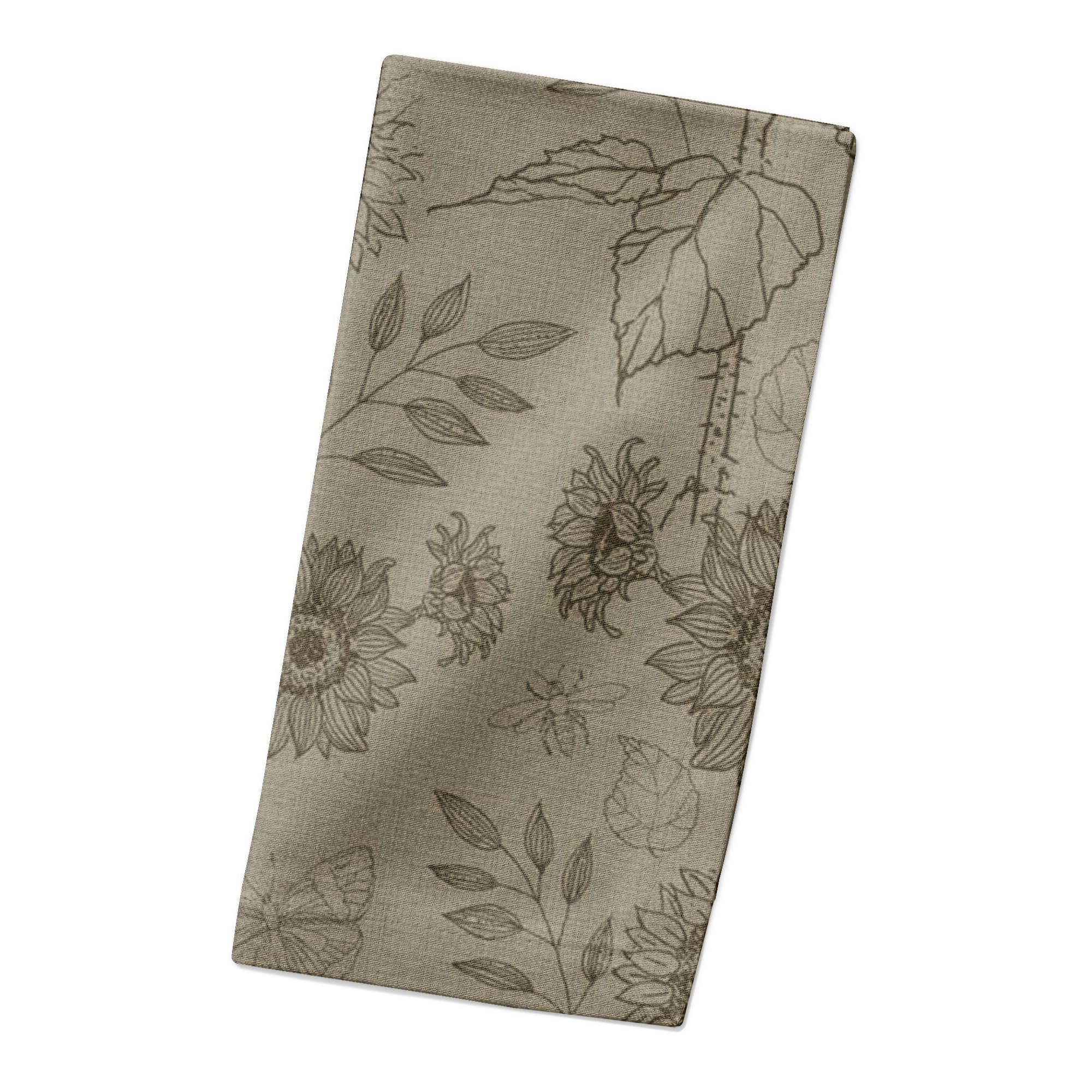 Sunflower Icons Cotton Twill Napkin
