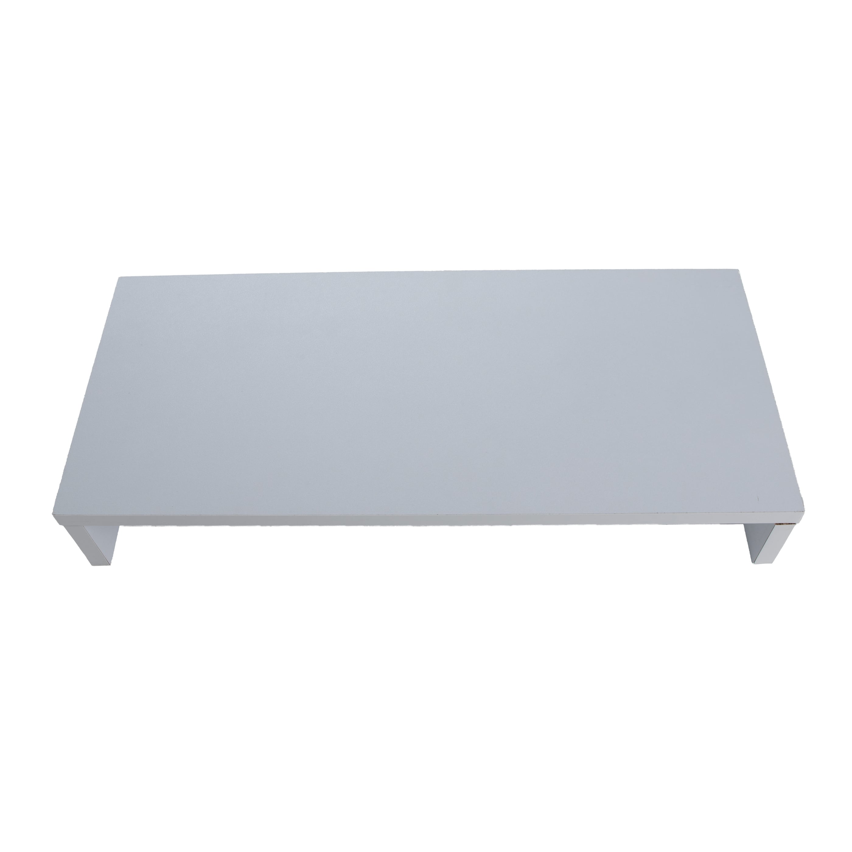 Mind Reader White Wooden Monitor Stand Riser