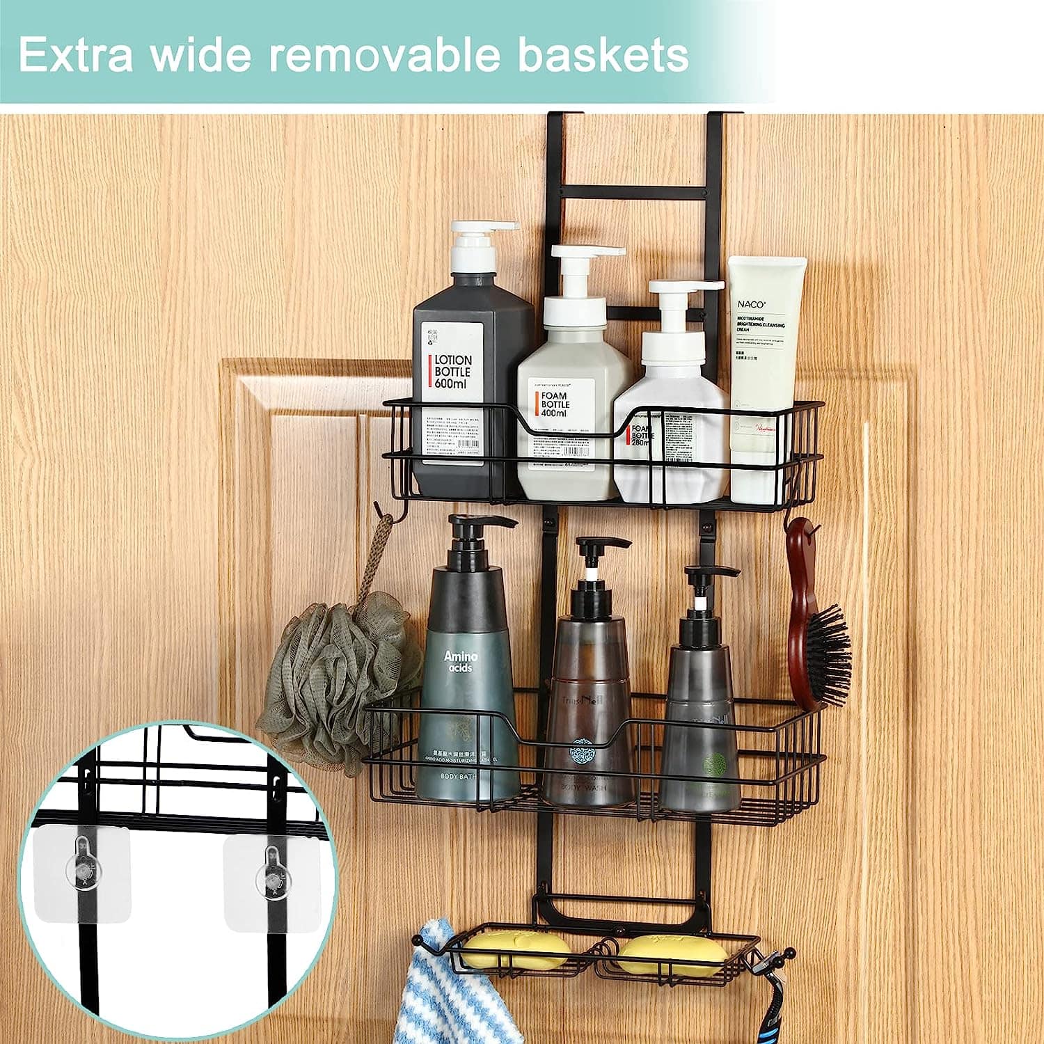 NEX™ Over the Door Shower Caddy Organizer