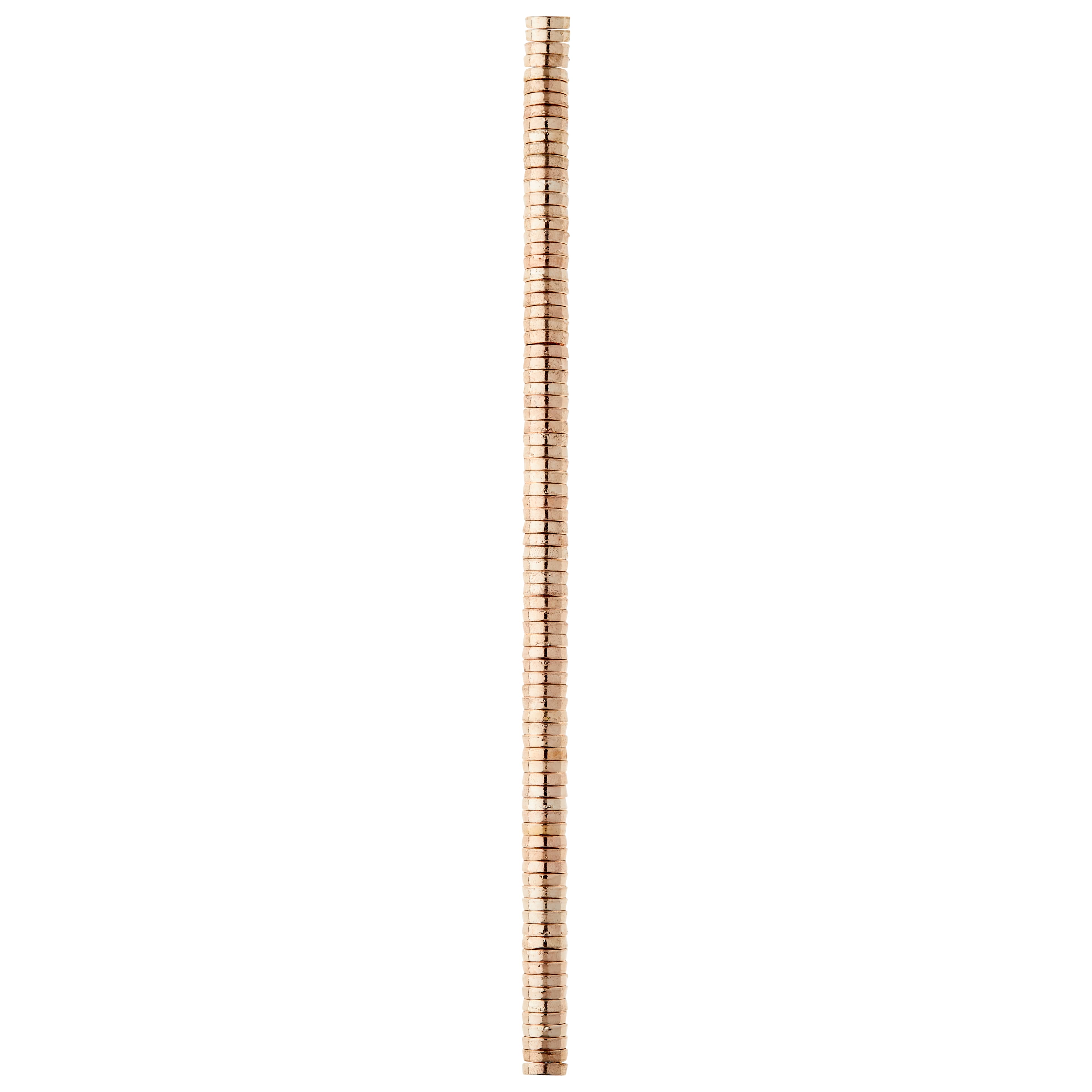 Rose Gold Large Hole Metal Spacer Disc Beads by Bead Landing™