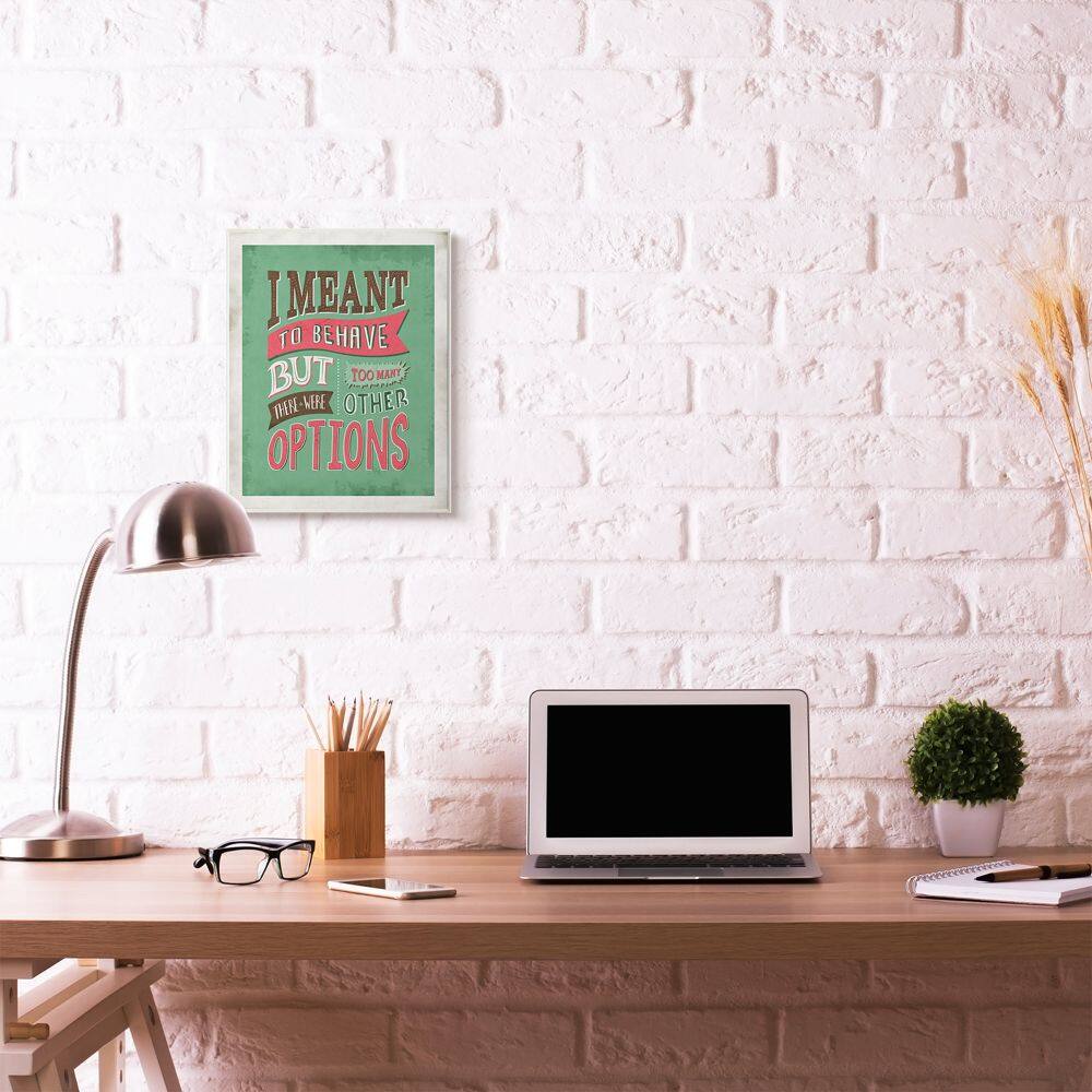 Stupell Industries Too Many Options Wooden Wall Plaque