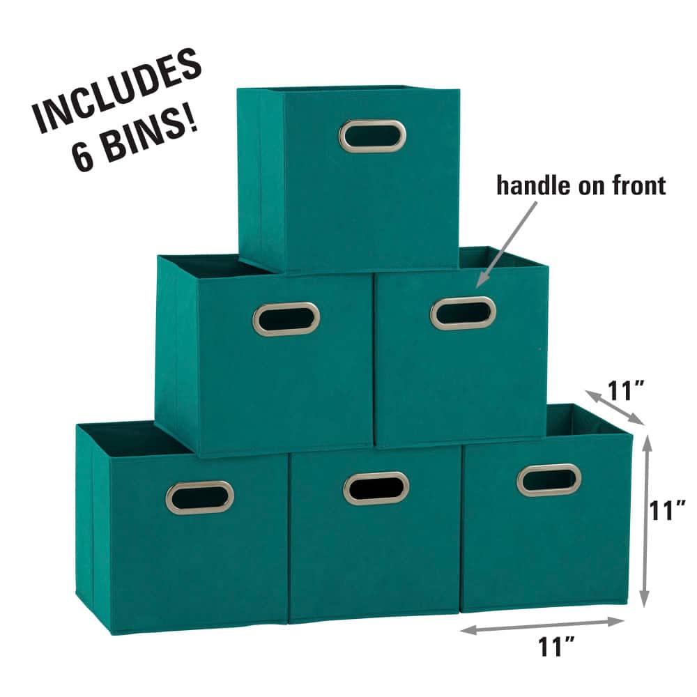 6 Pack Household Essentials 11" Fabric Storage Bins