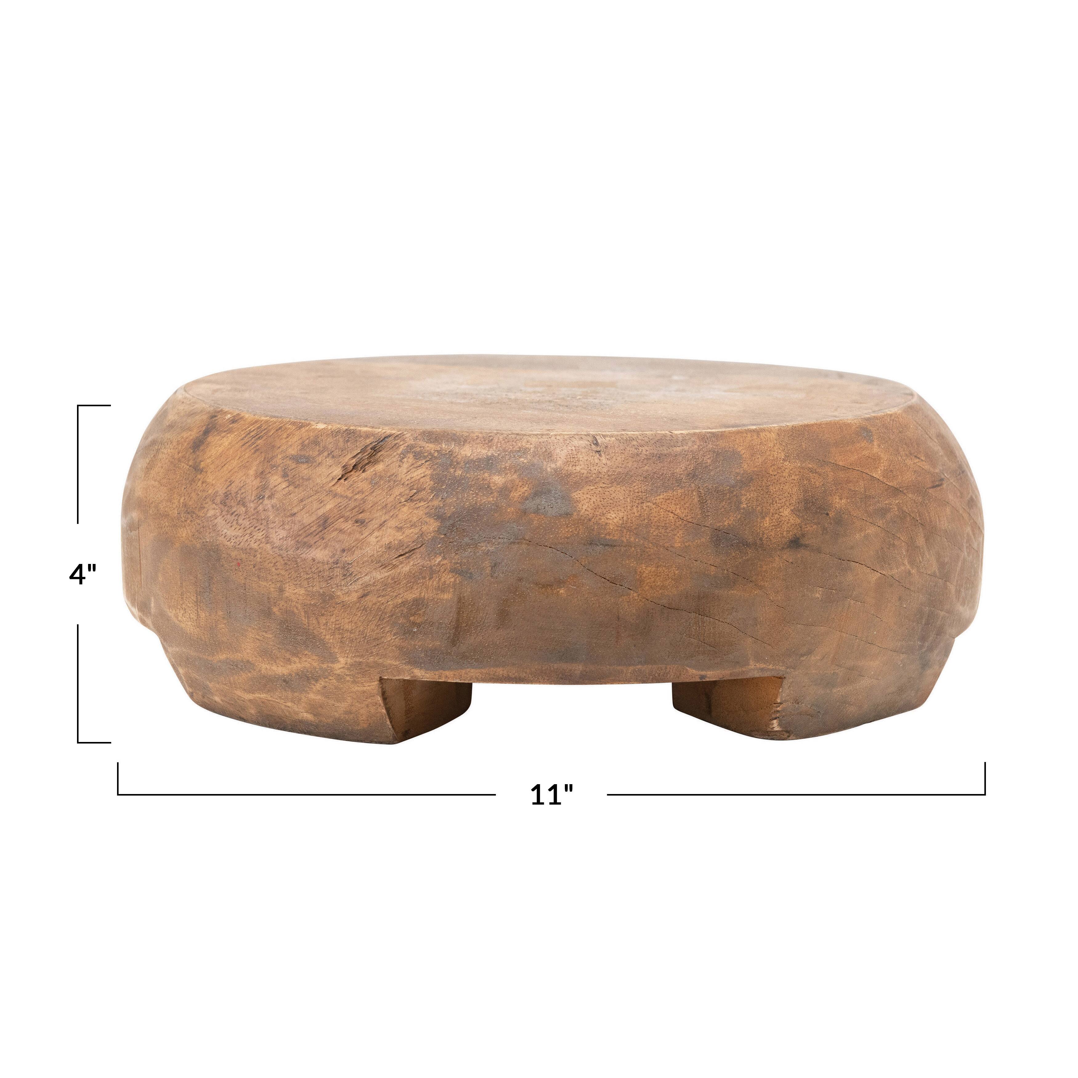 Hello Honey® 11" Mango Wood Pedestal