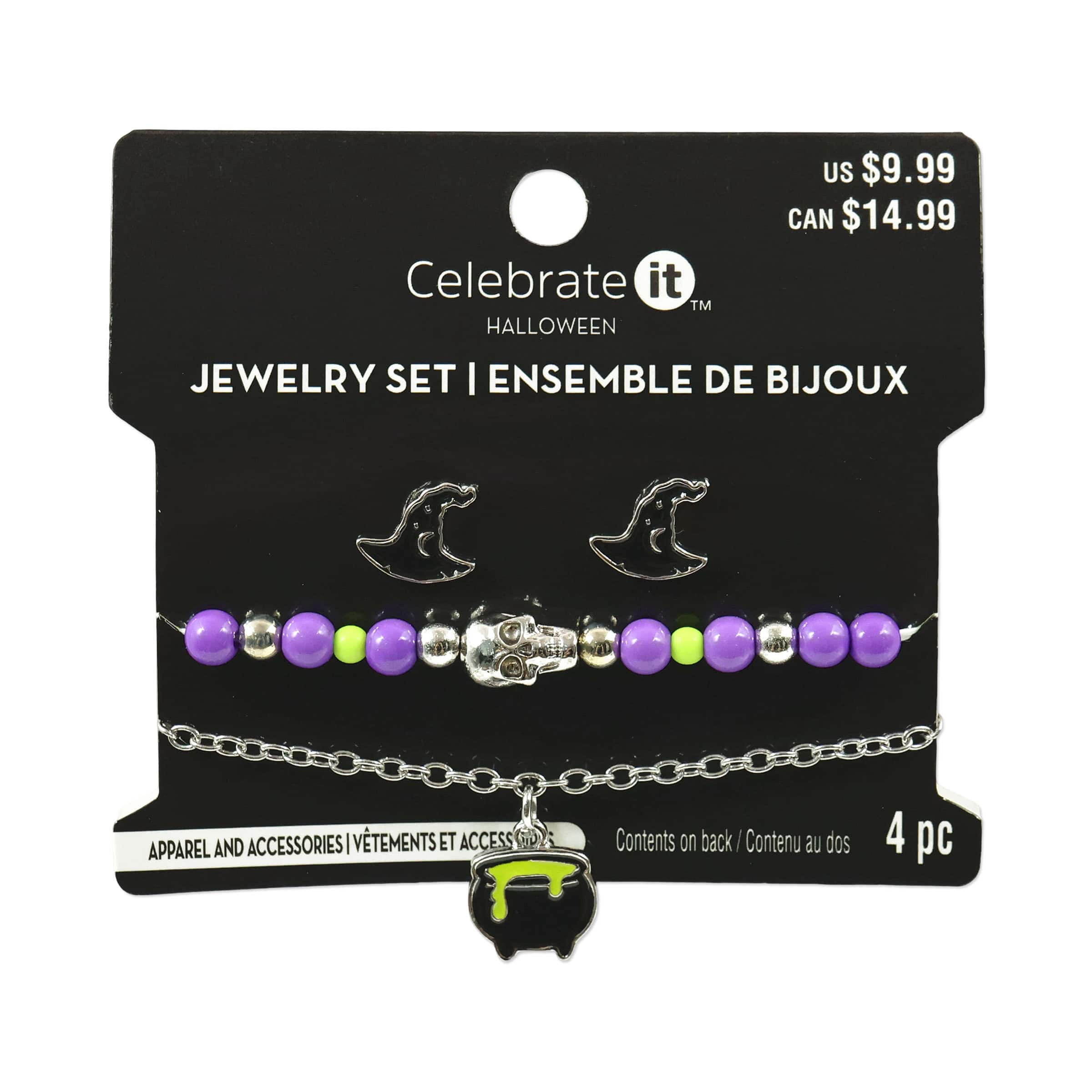 Halloween Purple Cauldon Jewlry Set by Celebrate It™