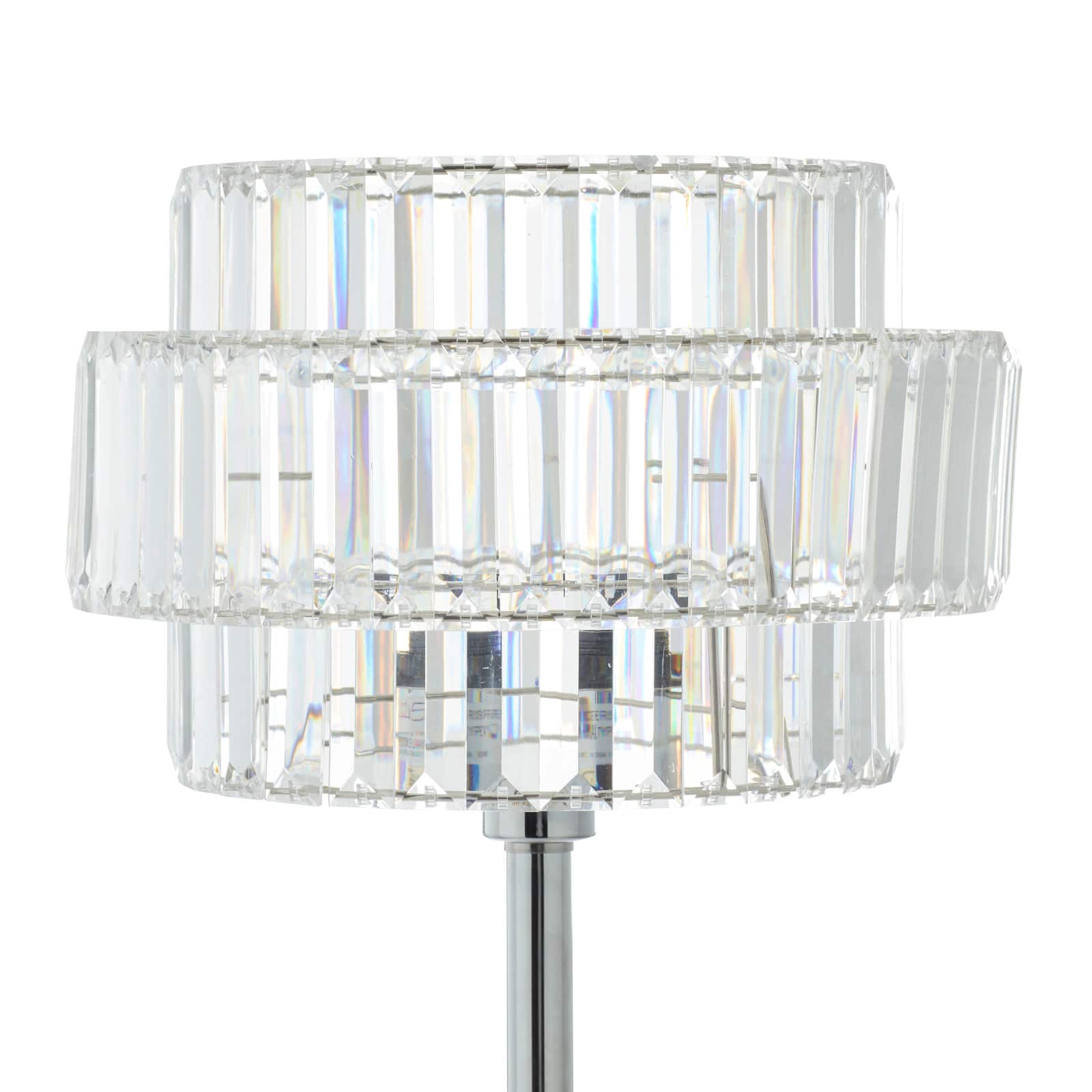Silver Iron Contemporary Table Lamp, 30" x 13" x 13"