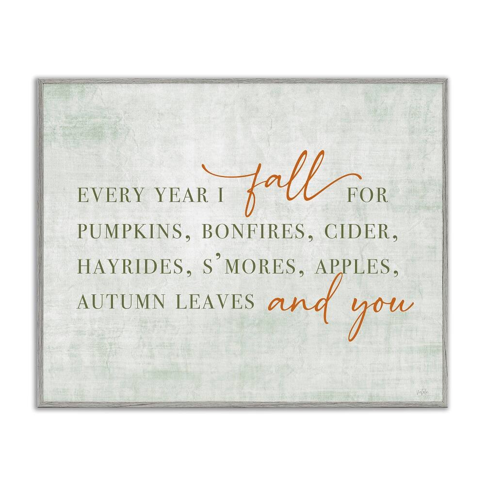 Stupell Industries Every Year Fall Phrase Framed Giclee Art