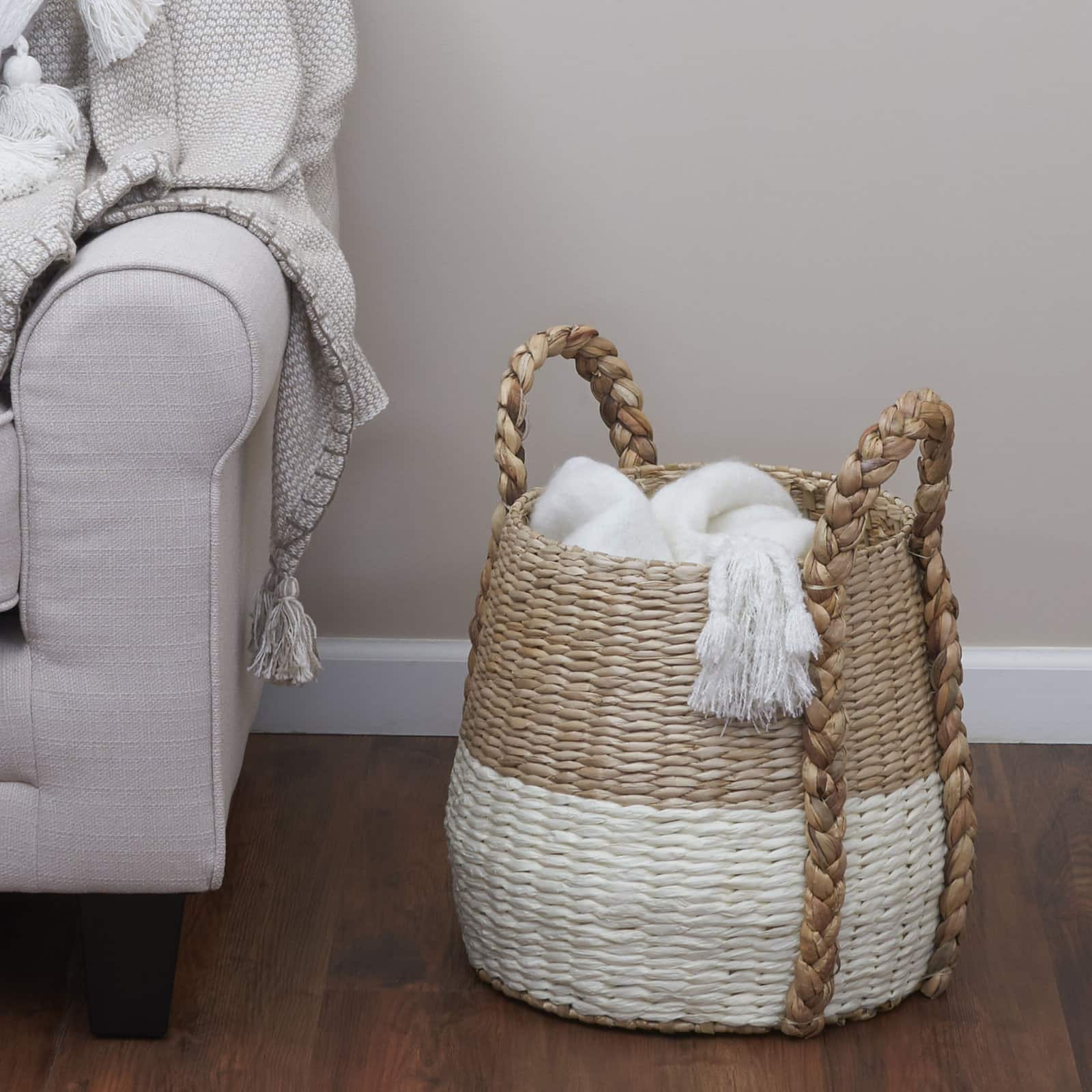 Household Essentials Cattail & Paper Terra Basket
