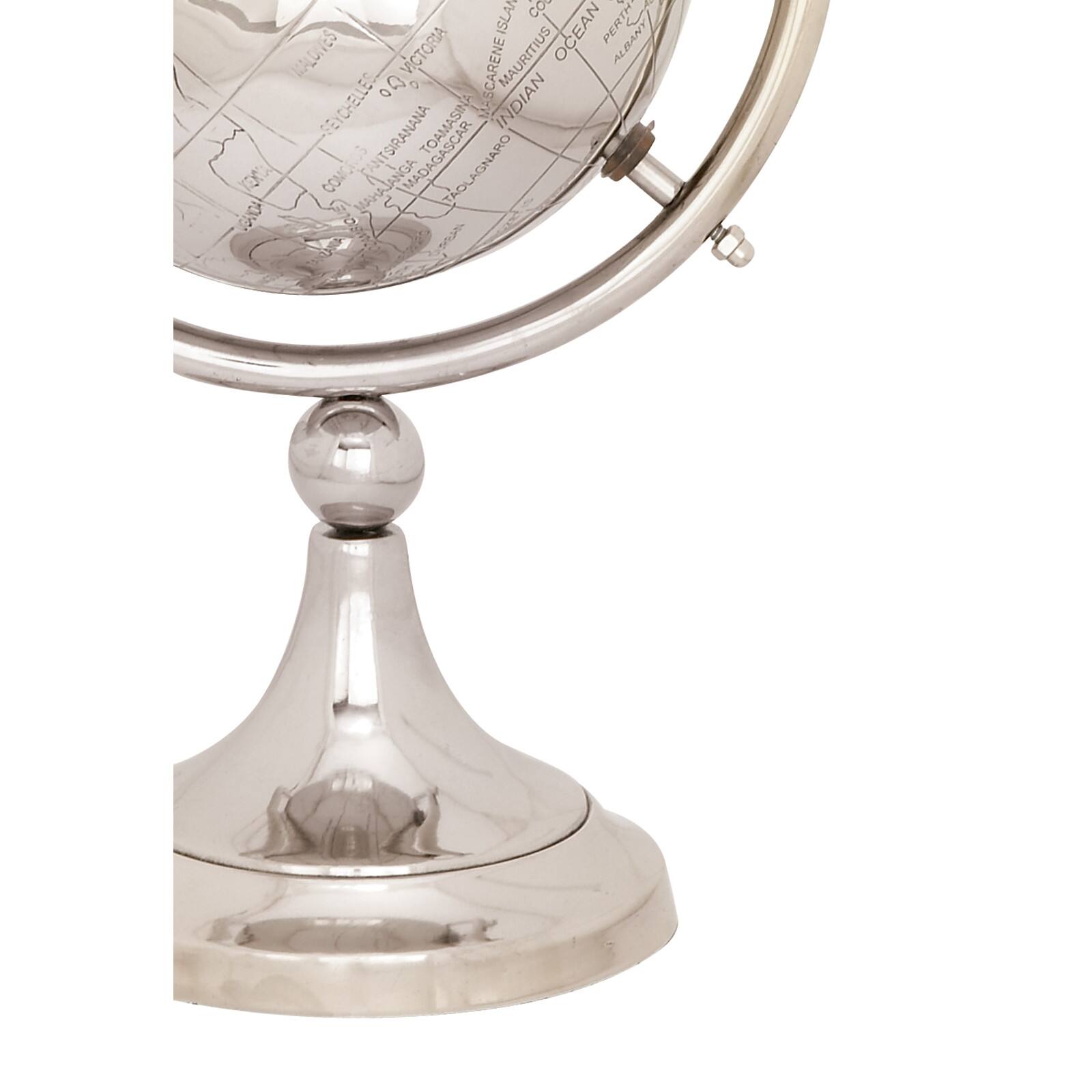 13" Silver Aluminum Glam Globe